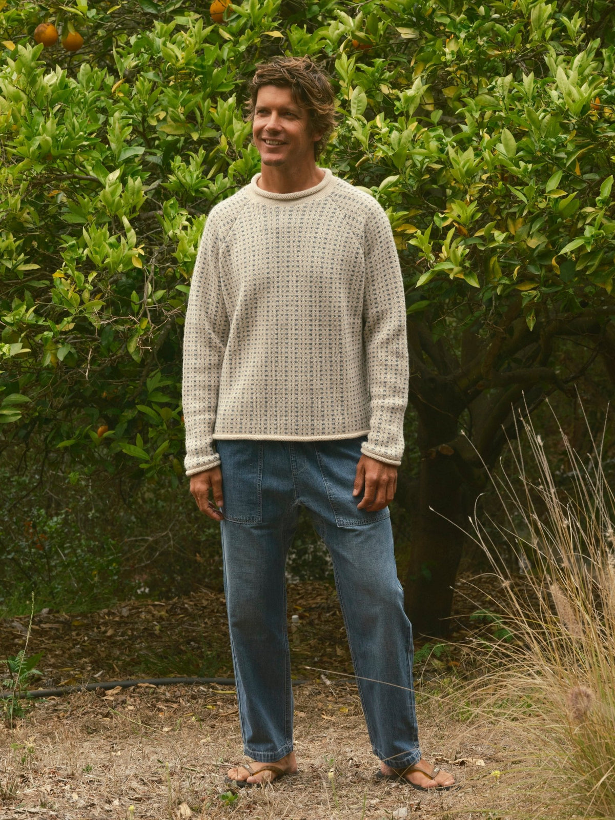 Birdseye Fisherman Sweater - S - Mollusk Surf Shop