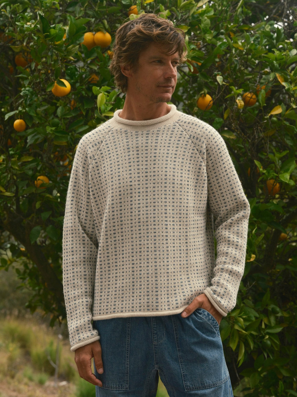 Birdseye Fisherman Sweater - S - Mollusk Surf Shop
