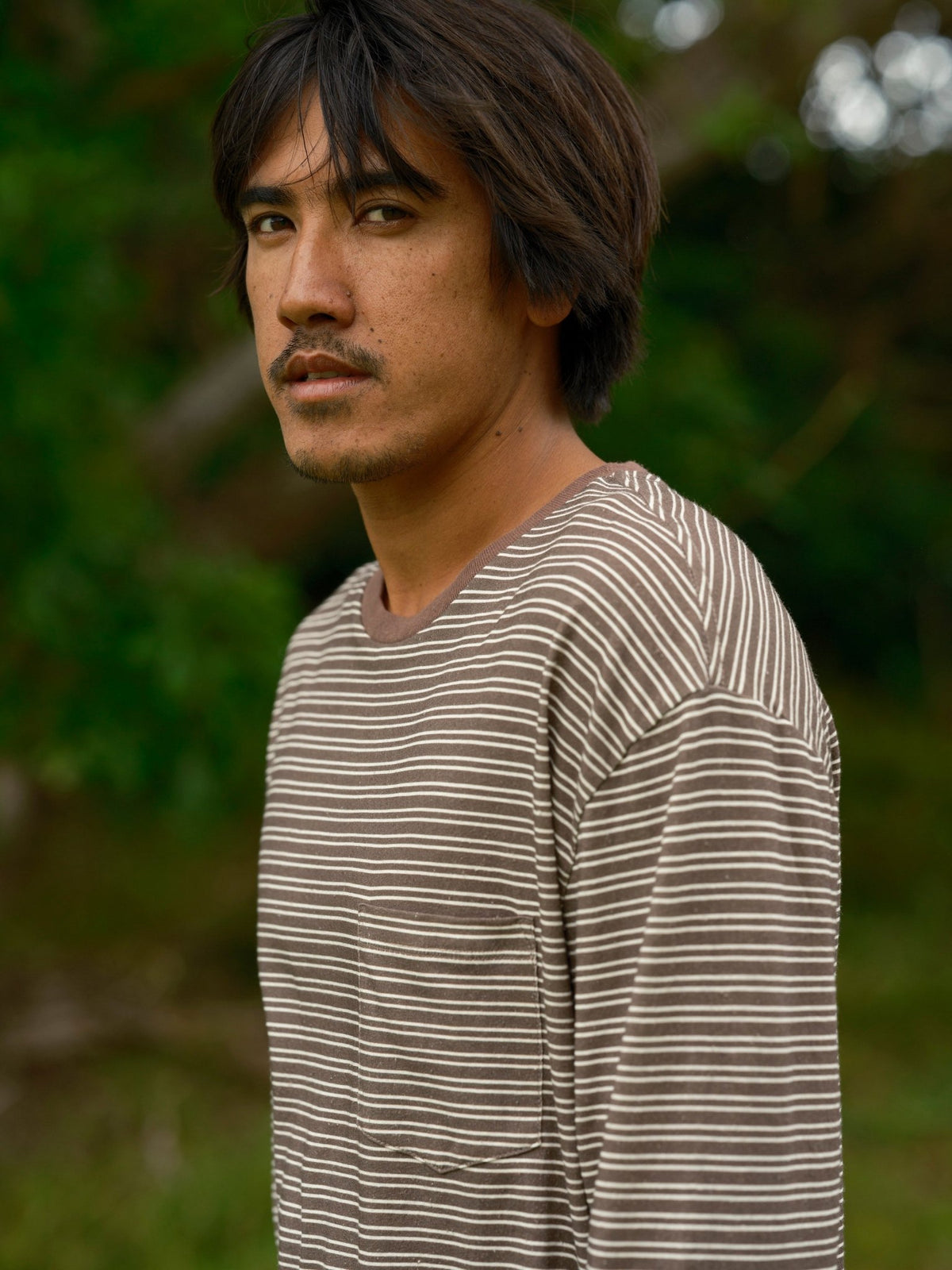 Hemp Striped Long Sleeve - S - Mollusk Surf Shop