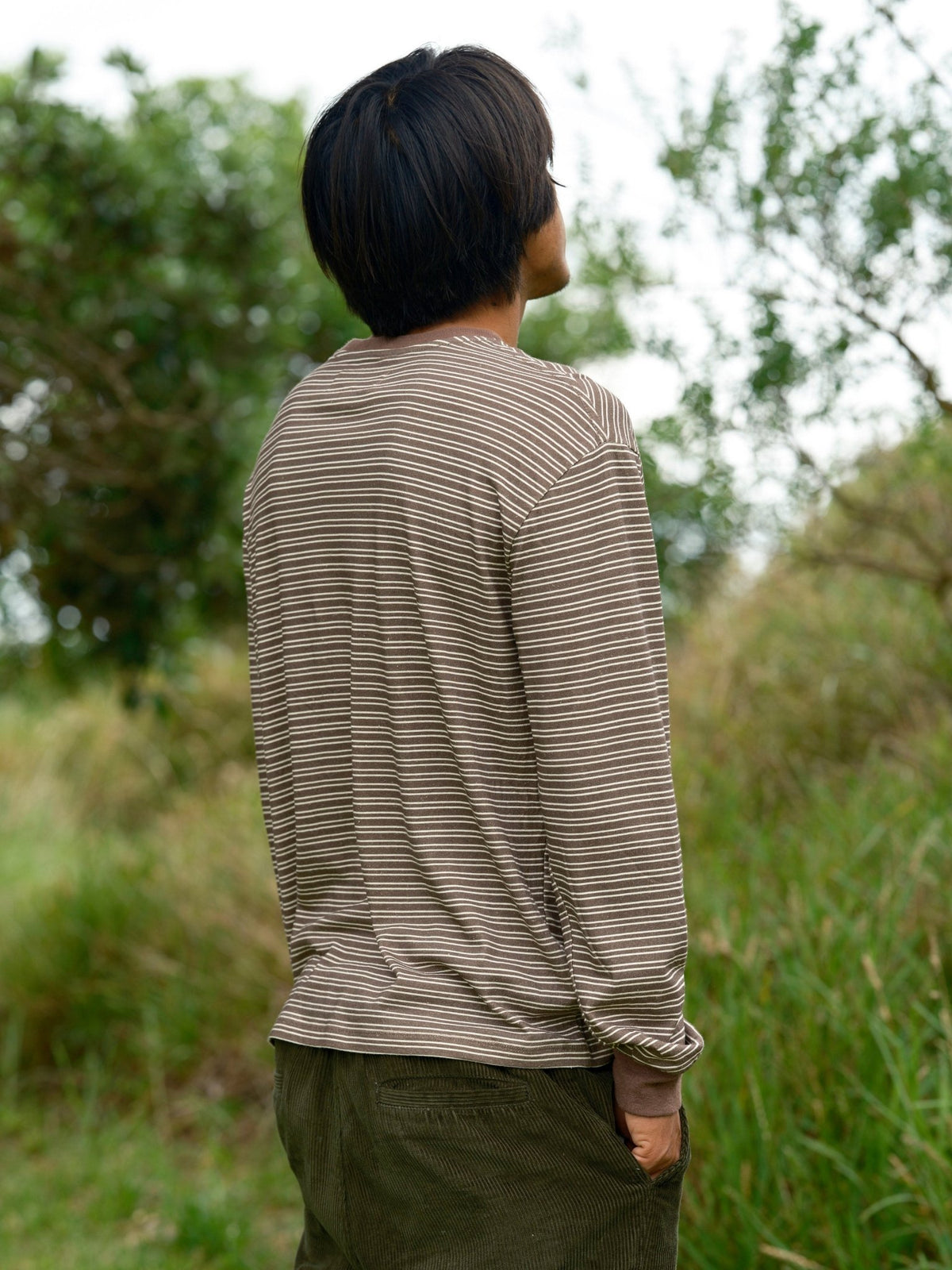 Hemp Striped Long Sleeve - S - Mollusk Surf Shop