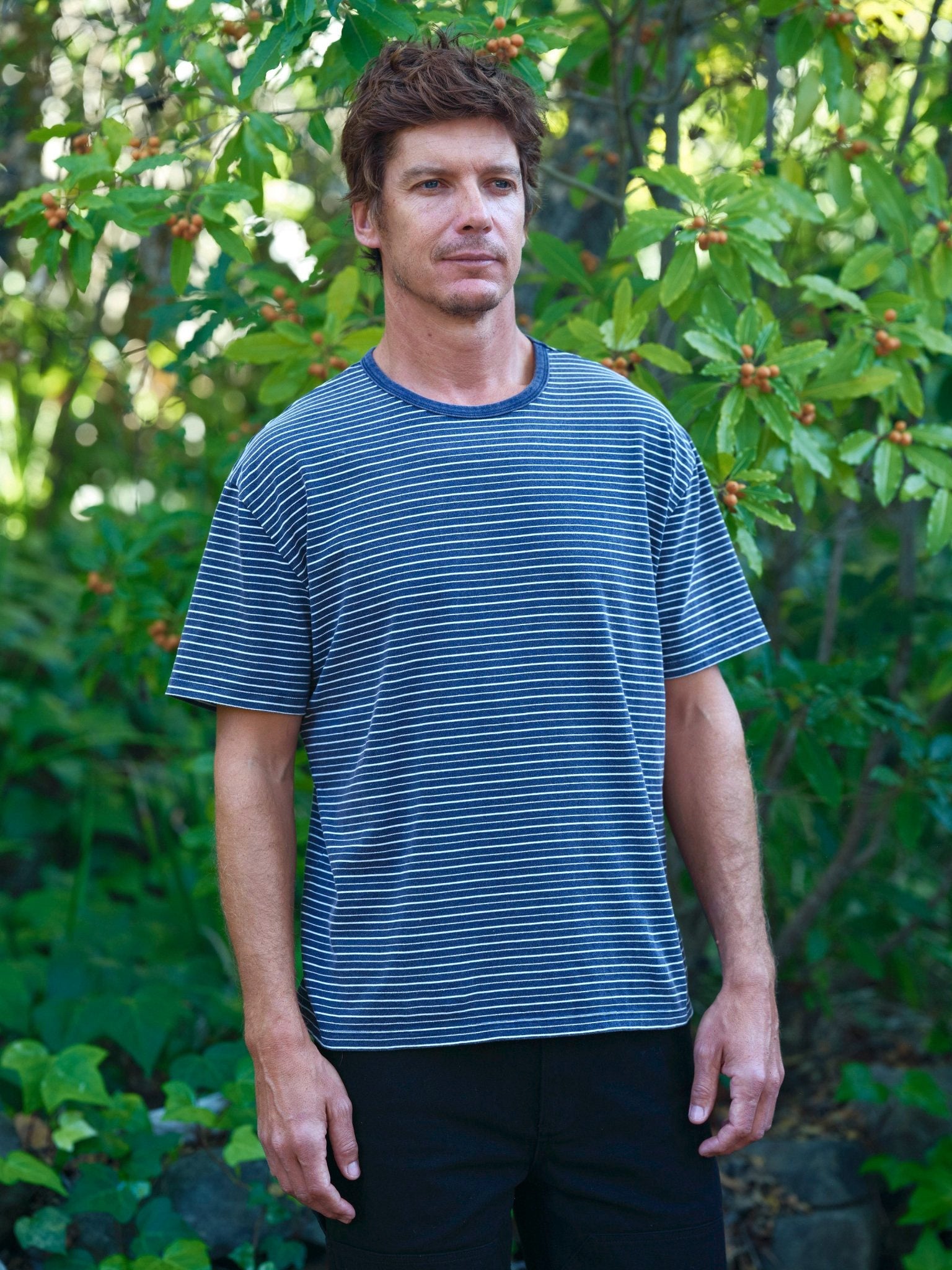 Jacquard Stripe Tee - S - Mollusk Surf Shop