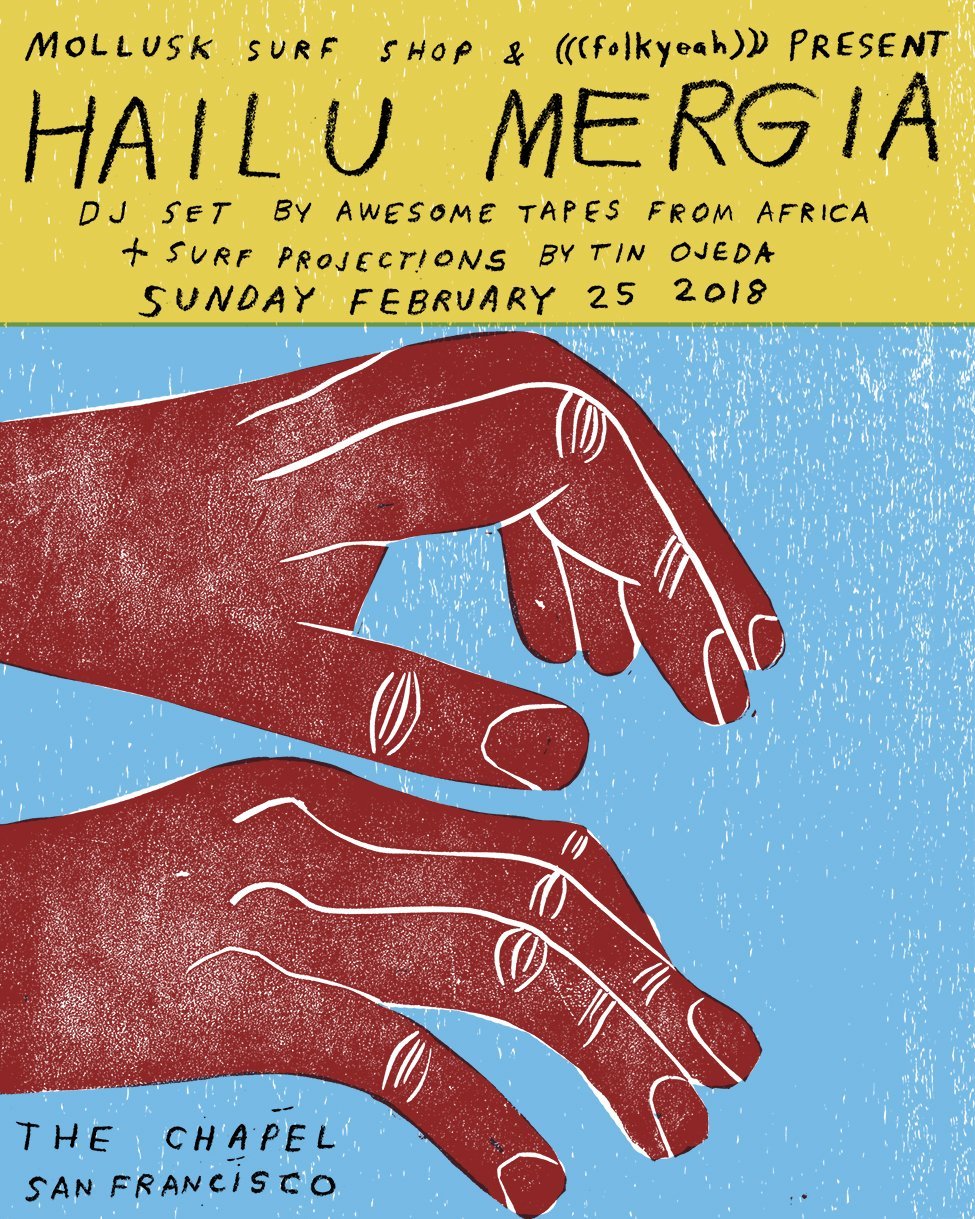 Hailu Mergia at The Chapel Feb. 25th - Mollusk Surf Shop