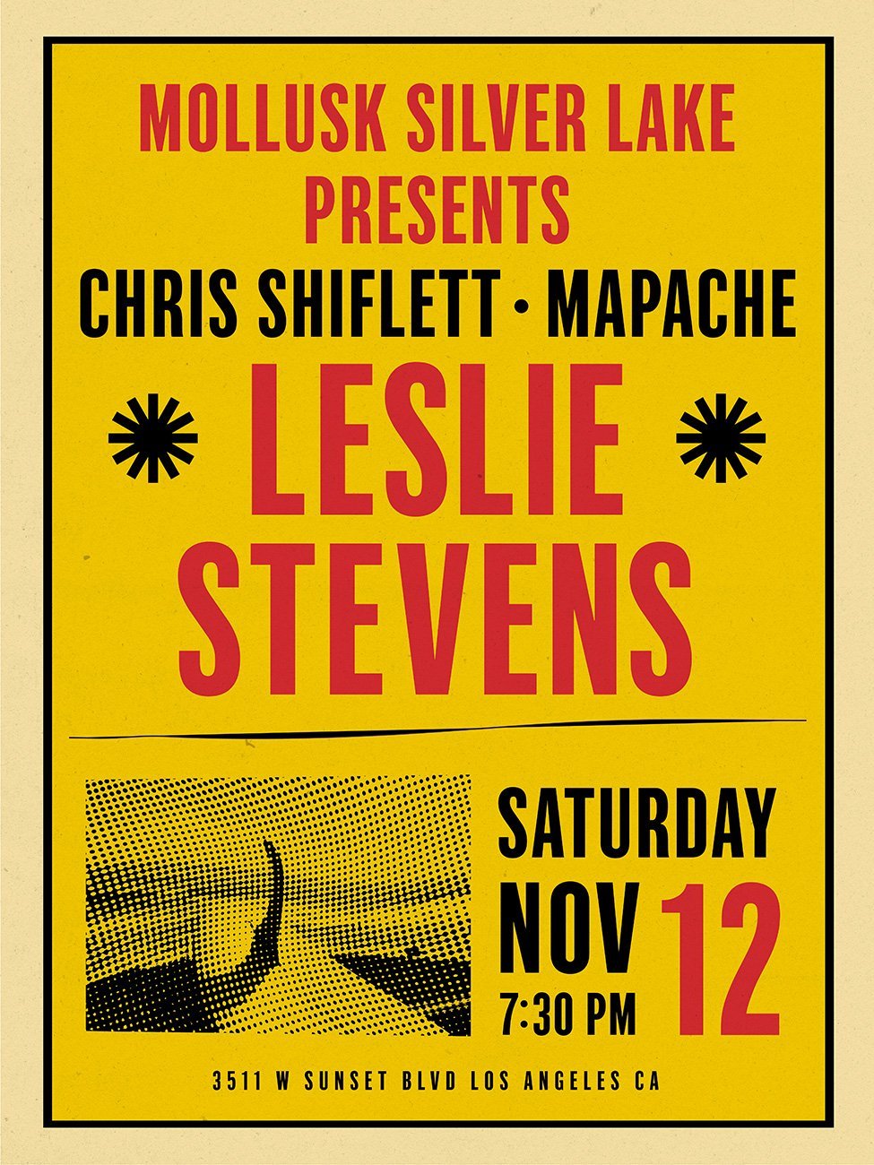 Leslie Stevens, Chris Shiflett, and Mapache at Mollusk Silver Lake