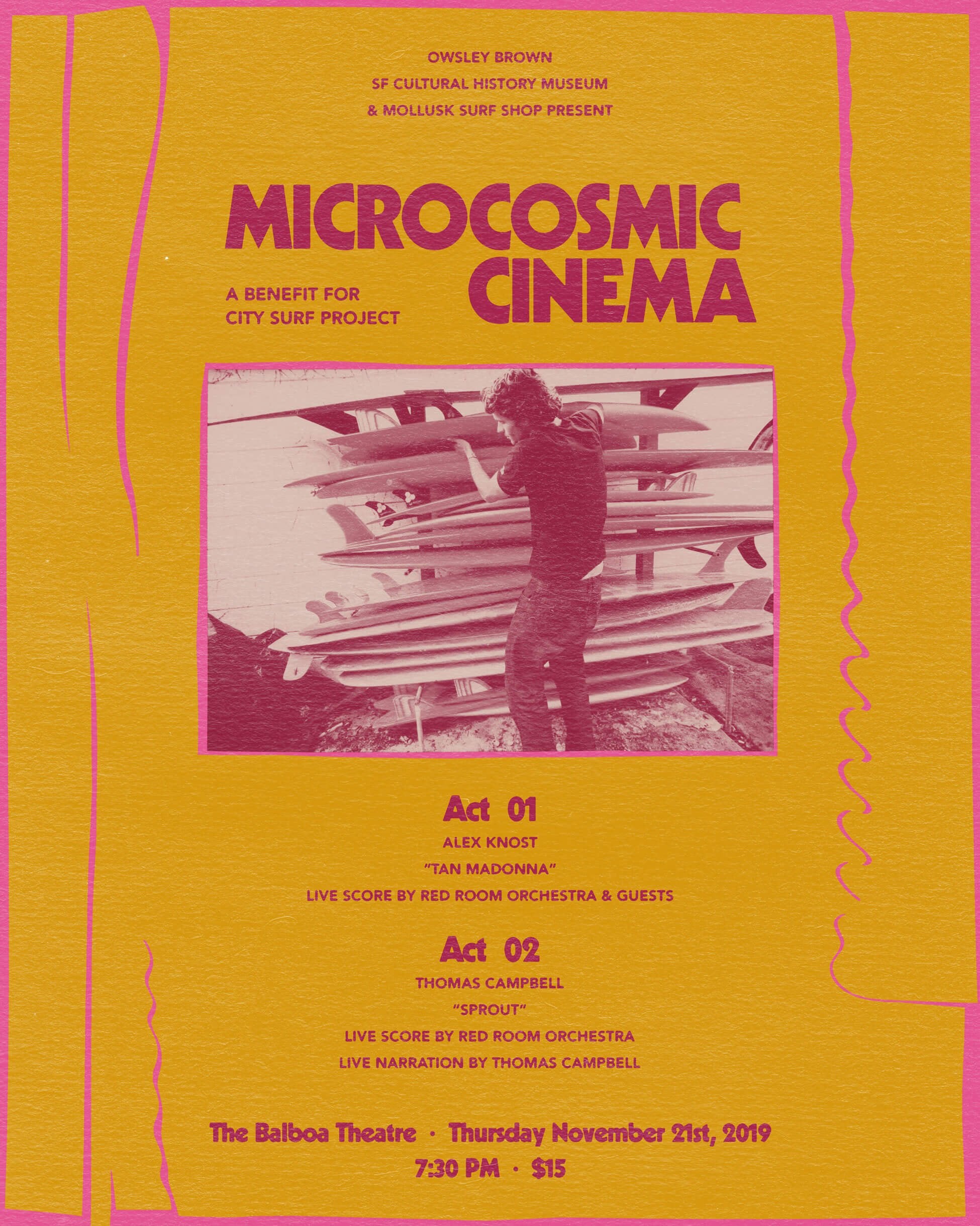 Microcosmic Cinema at The Balboa Theatre - Mollusk Surf Shop