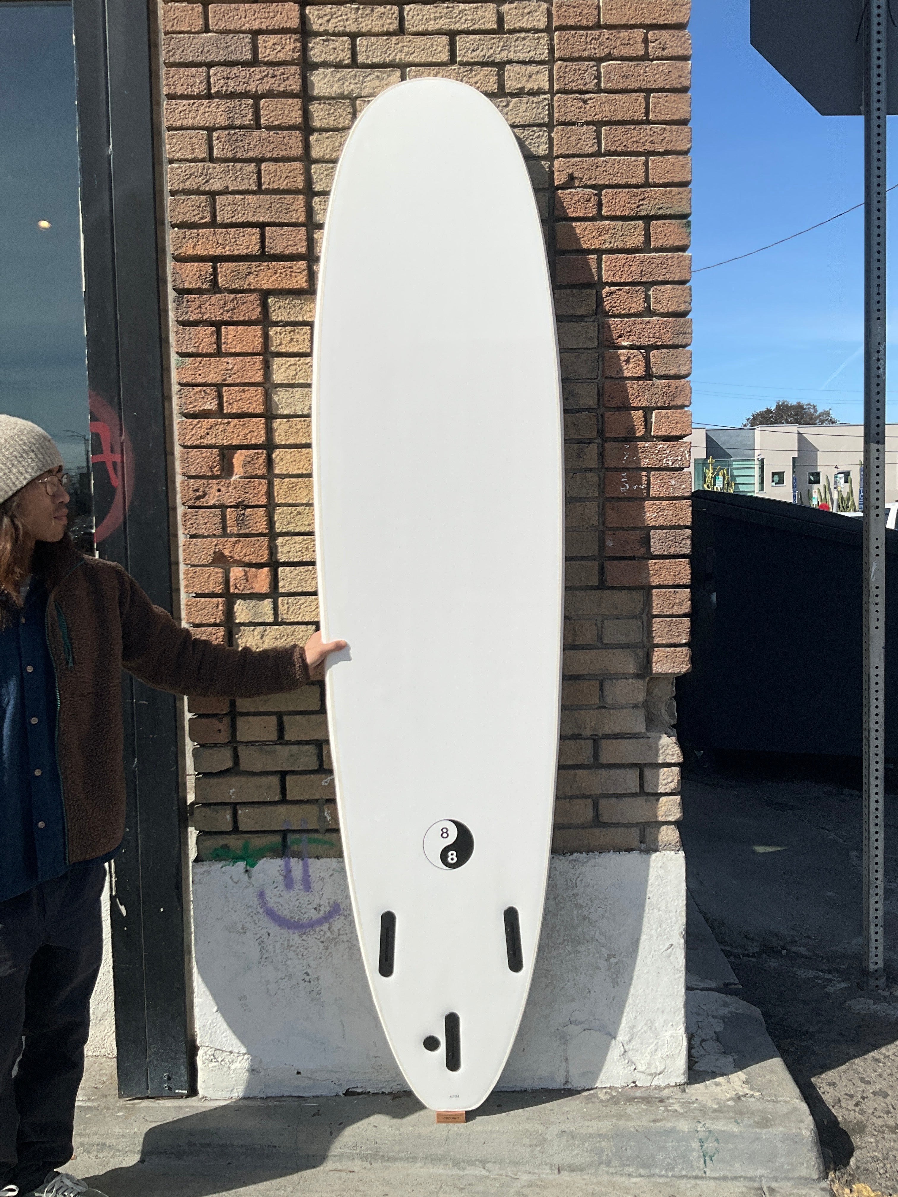 8'0 88 Surfboard ~ White/White - Mollusk Surf Shop