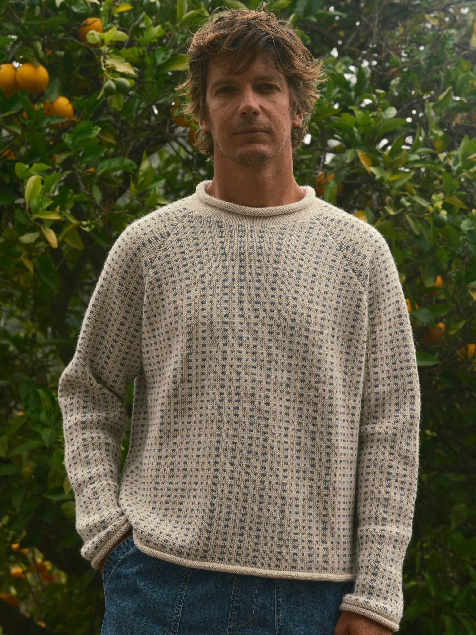 Birdseye Fisherman Sweater - S - Mollusk Surf Shop