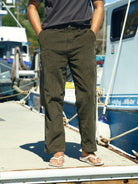 Boat Pants - Dark Moss Corduroy - Mollusk Surf Shop