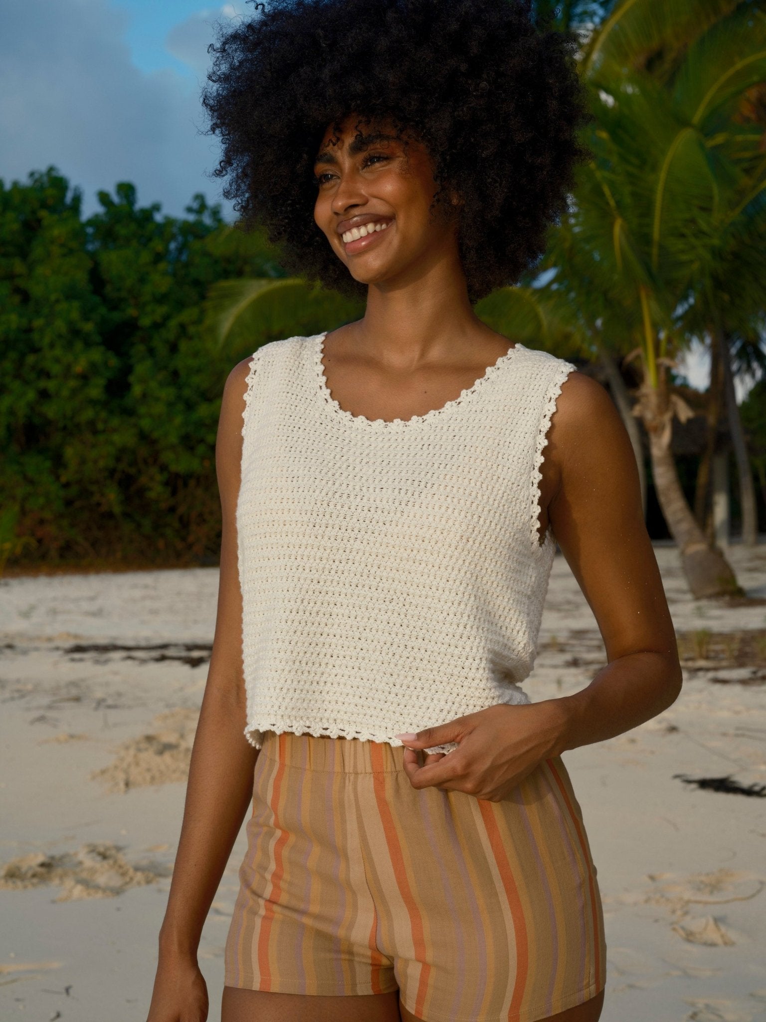 Crochet Beach Tank - Salt - Mollusk Surf Shop