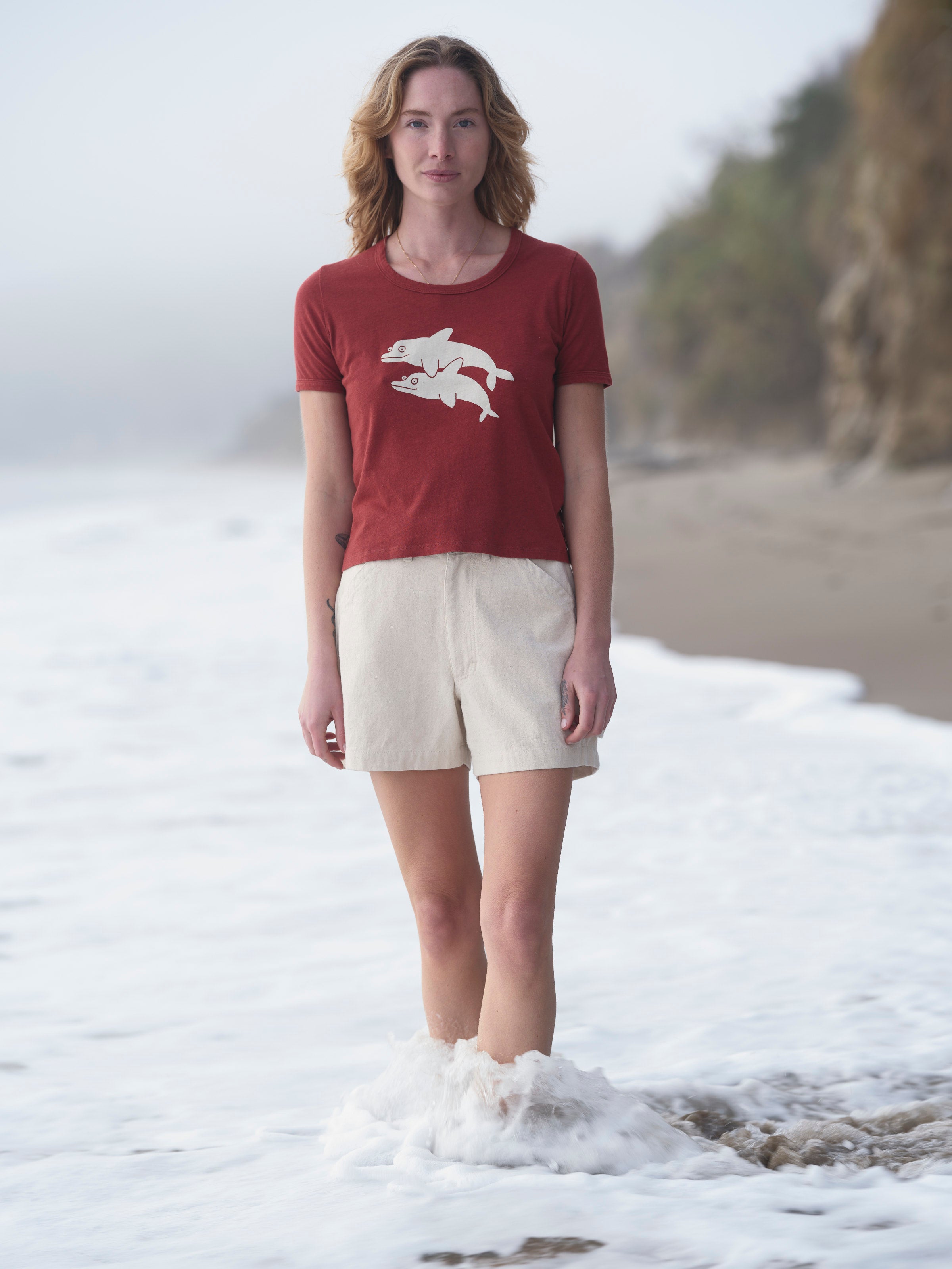 Dolphins Ringer Tee - XS - Mollusk Surf Shop