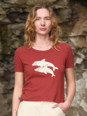 Dolphins Ringer Tee - XS - Mollusk Surf Shop