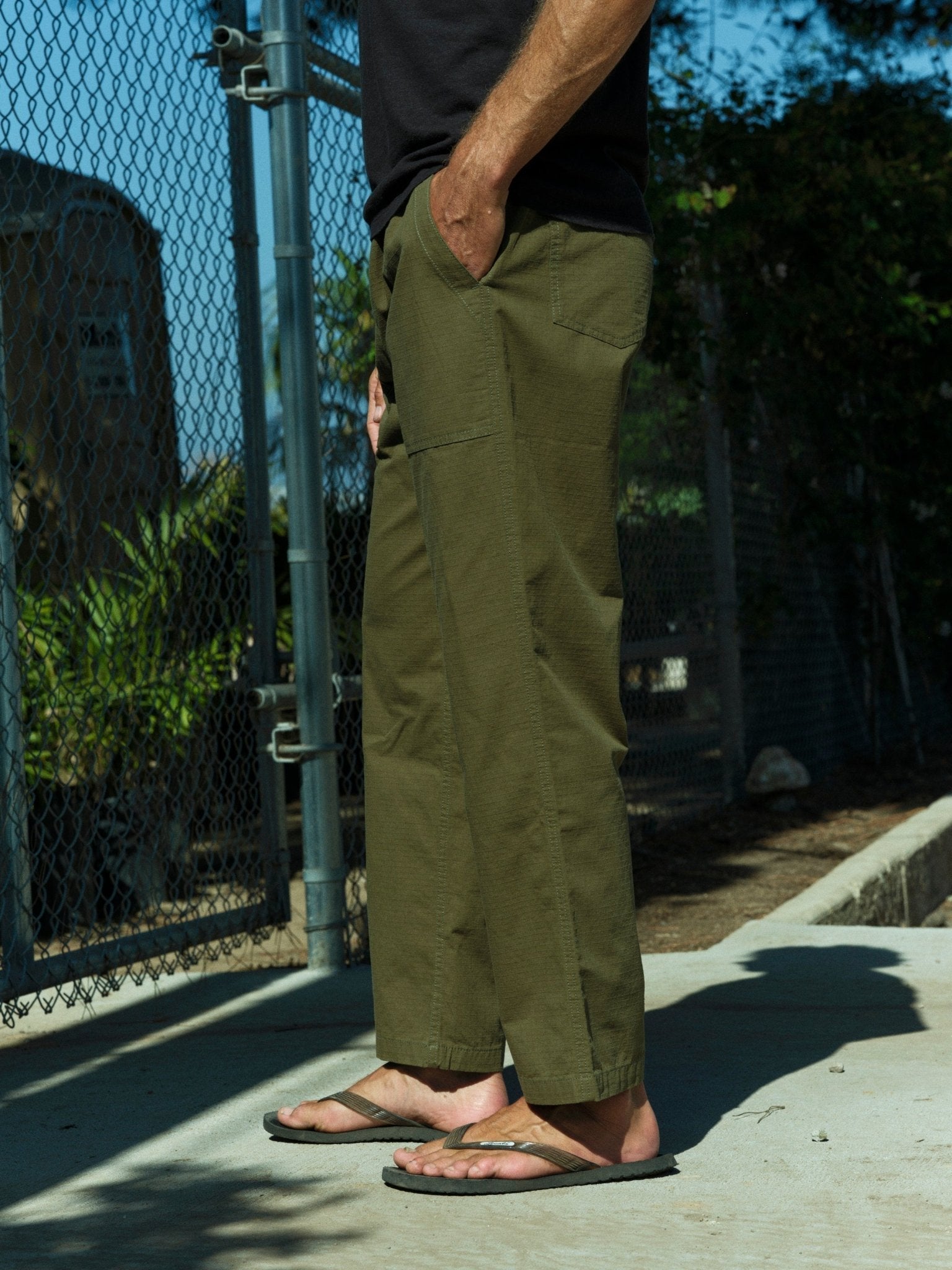 Drawstring Salvador Pants - Mash Green - Mollusk Surf Shop