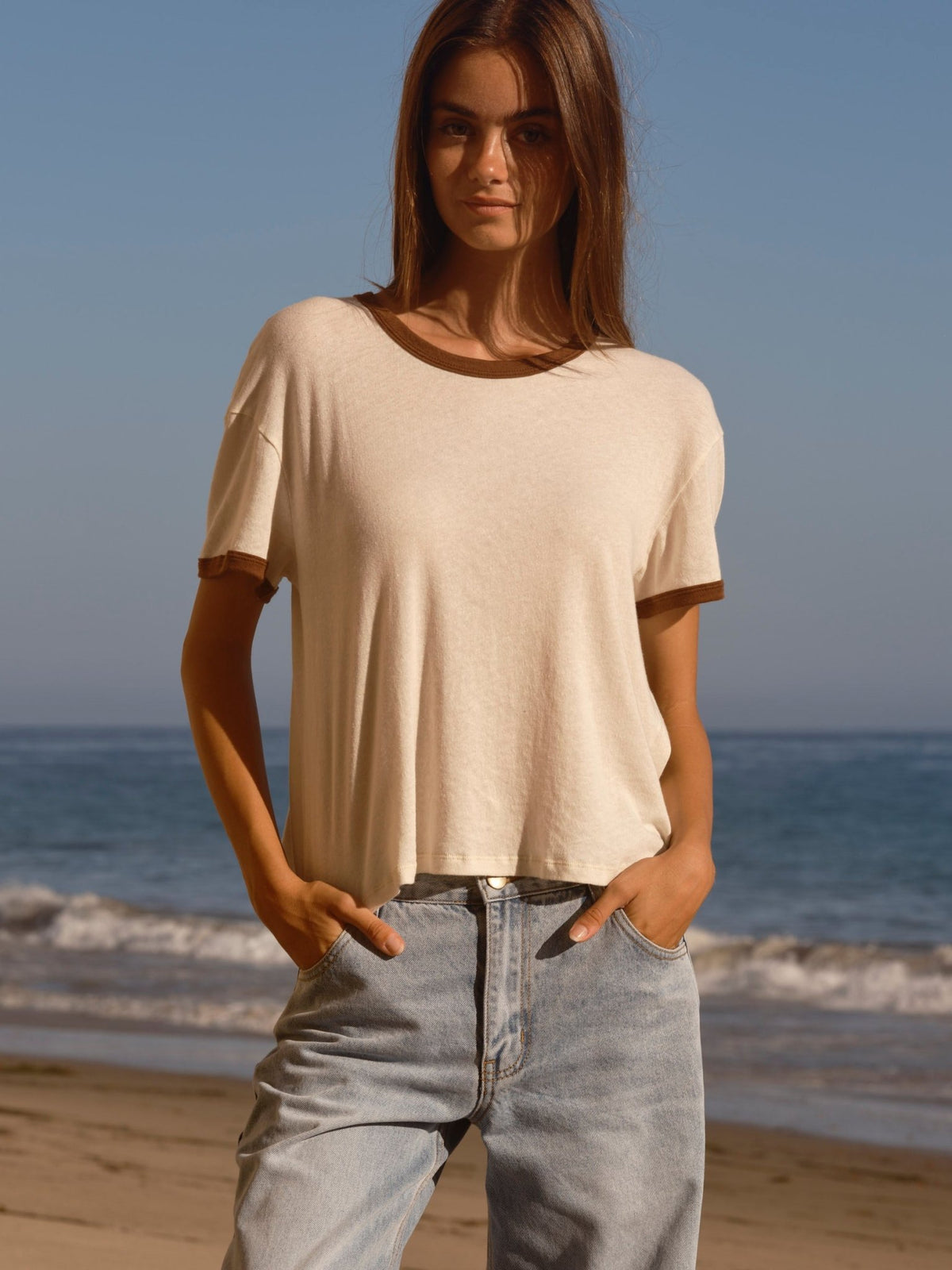 Featherweight Ringer Tee - XS - Mollusk Surf Shop