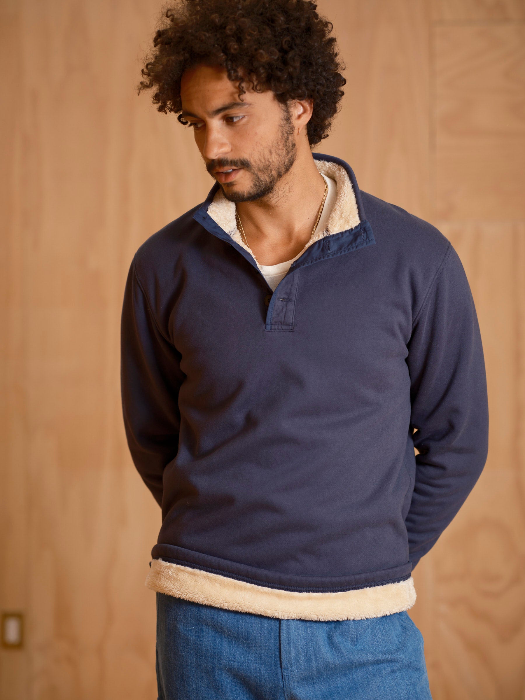 Fleece Lined Pullover - S - Mollusk Surf Shop