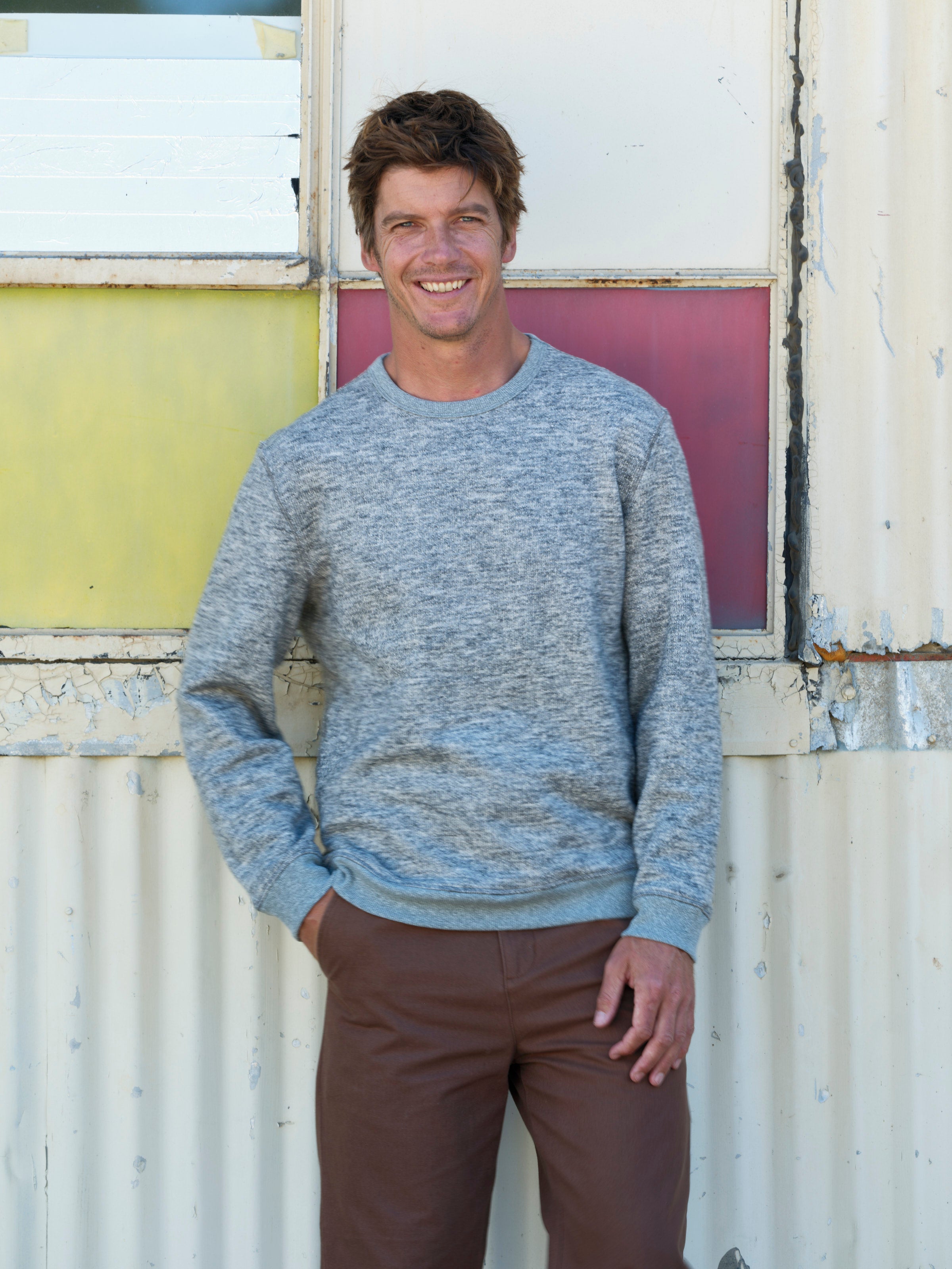 Heathered Crew - S - Mollusk Surf Shop