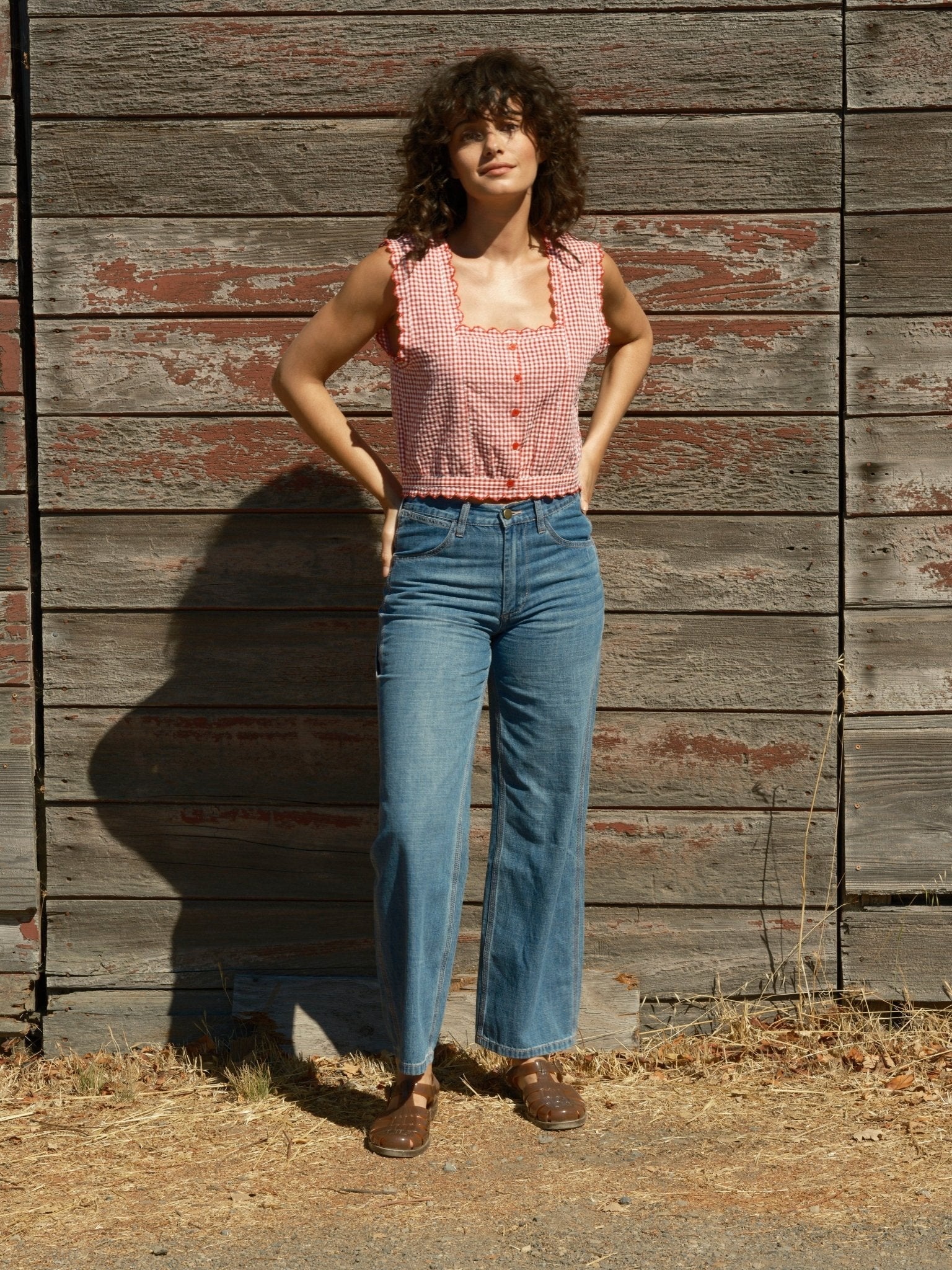 Helena Top - Gingham - Mollusk Surf Shop