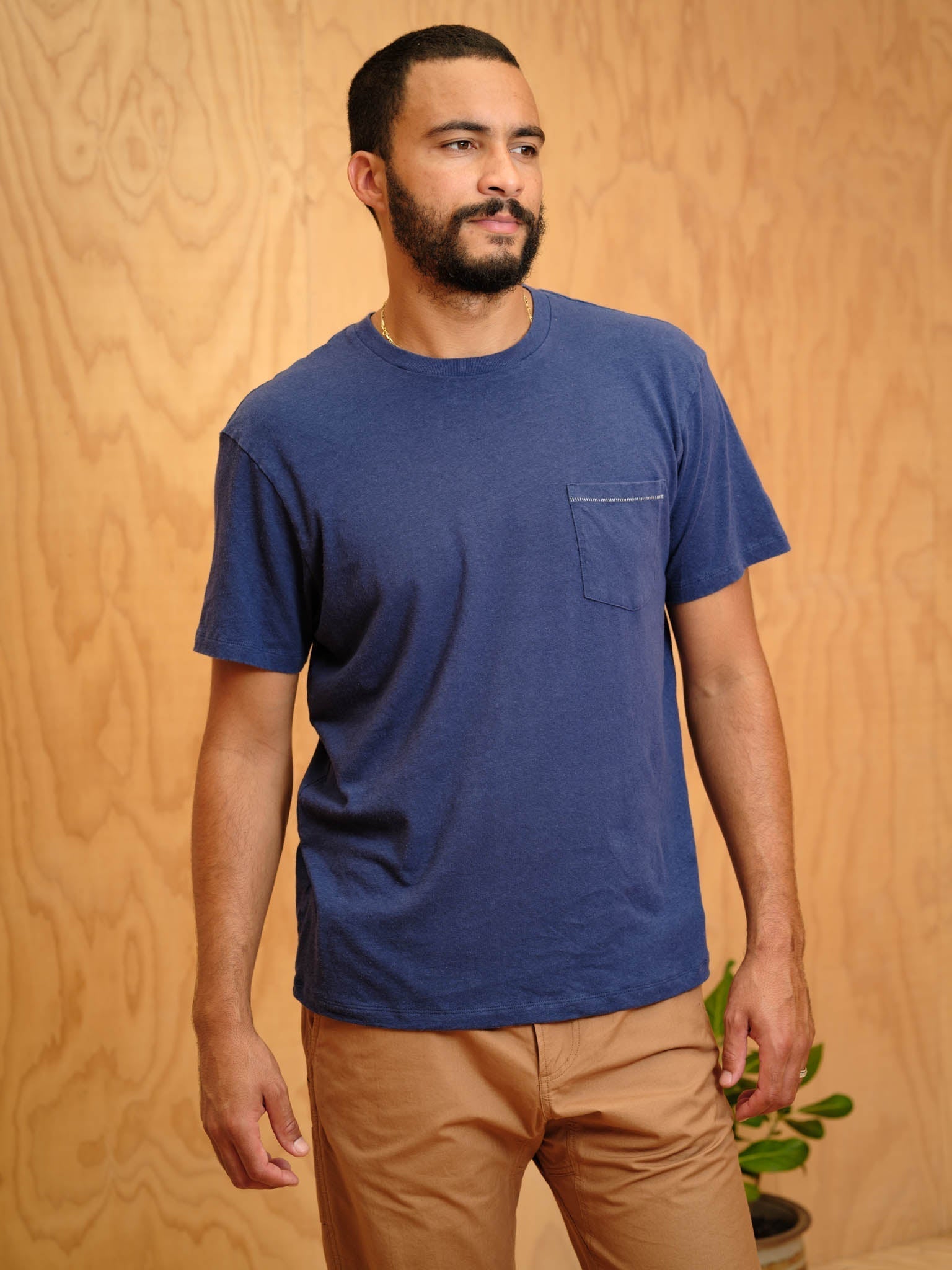 Hemp Pocket Tee - Denim Blue - Mollusk Surf Shop