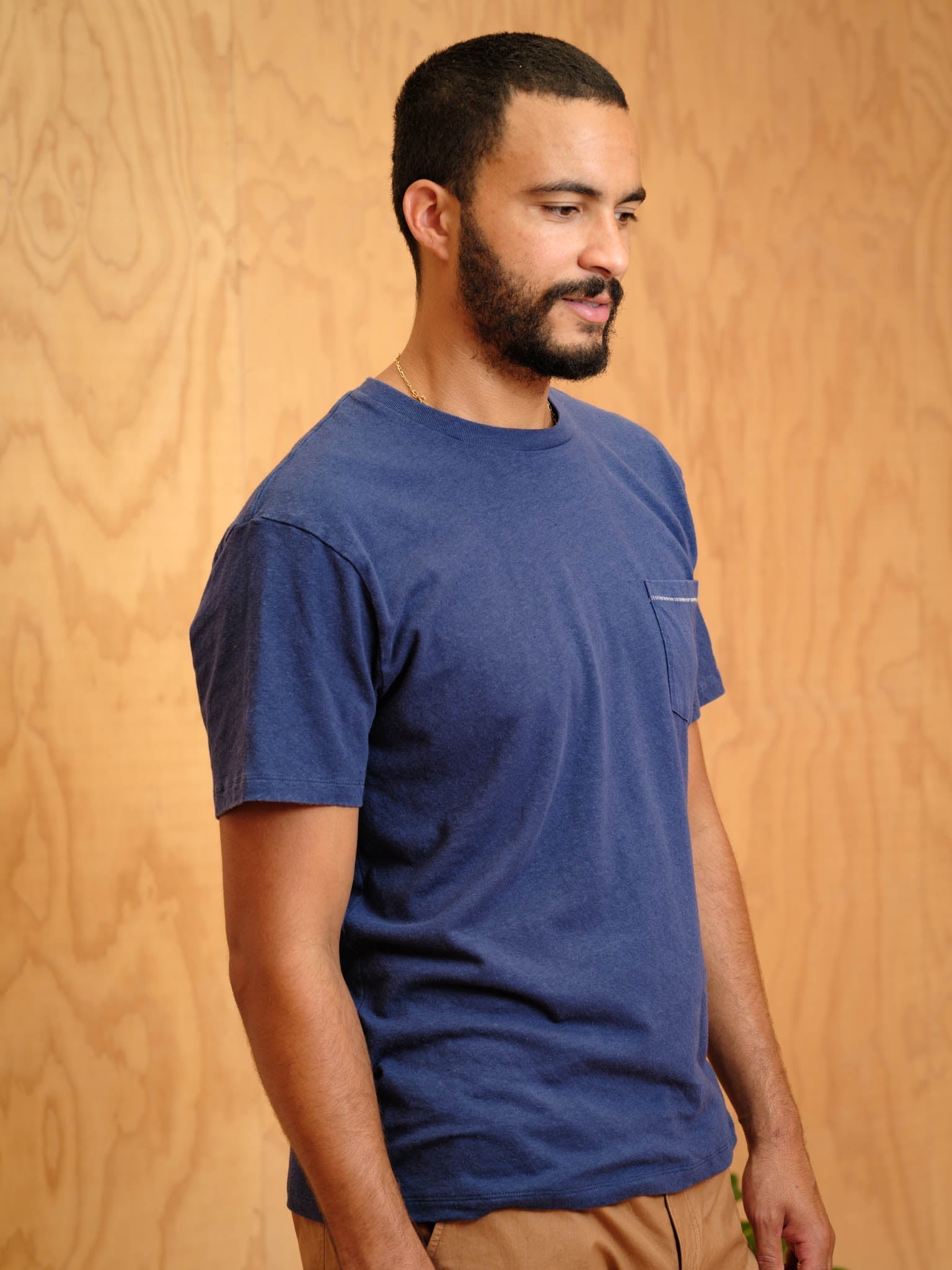 Hemp Pocket Tee - Denim Blue - Mollusk Surf Shop
