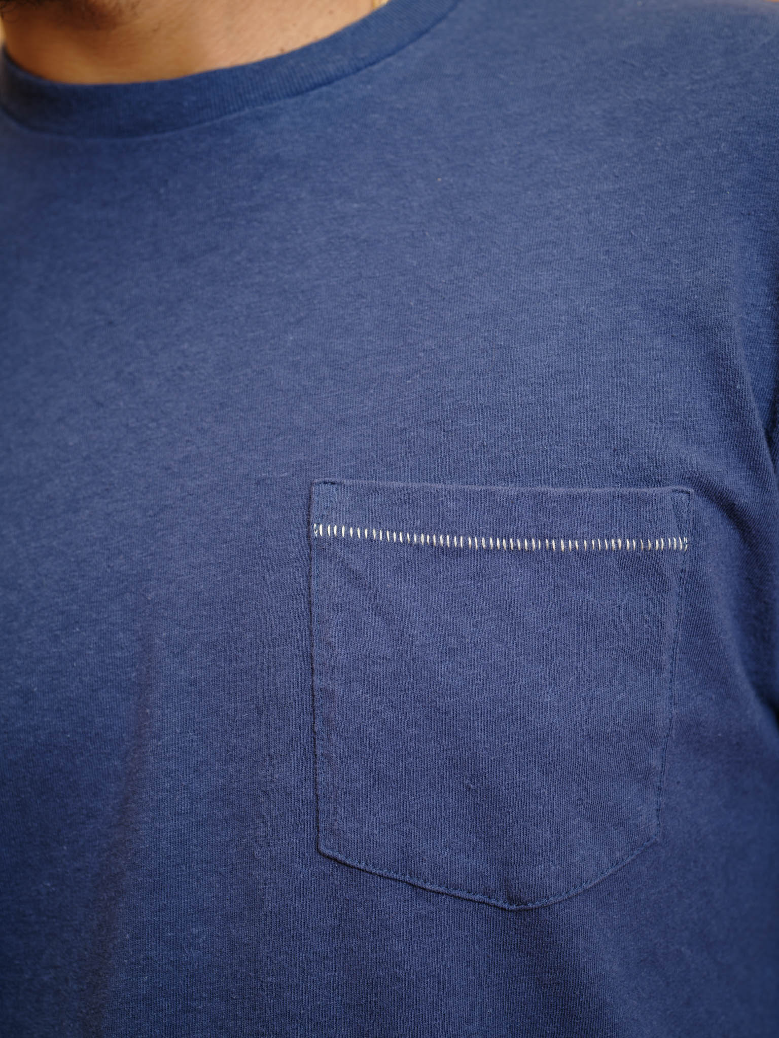 Hemp Pocket Tee - Denim Blue - Mollusk Surf Shop