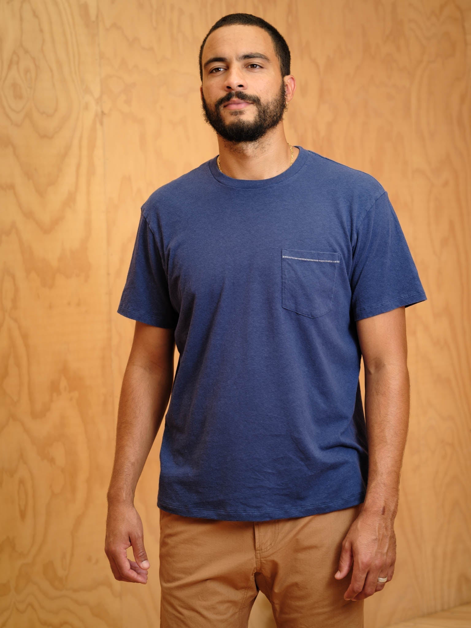 Hemp Pocket Tee - Denim Blue - Mollusk Surf Shop