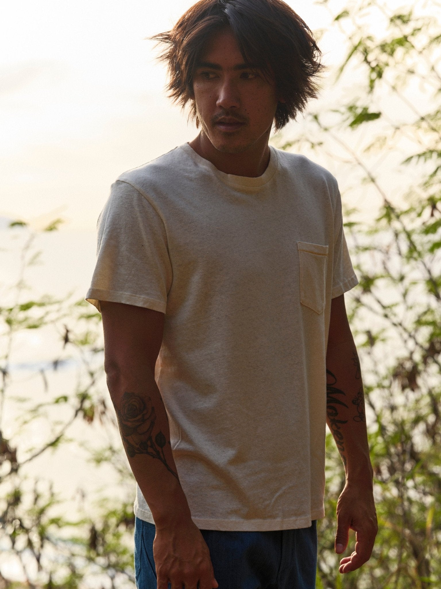 Hemp Pocket Tee - Denim Blue - Mollusk Surf Shop