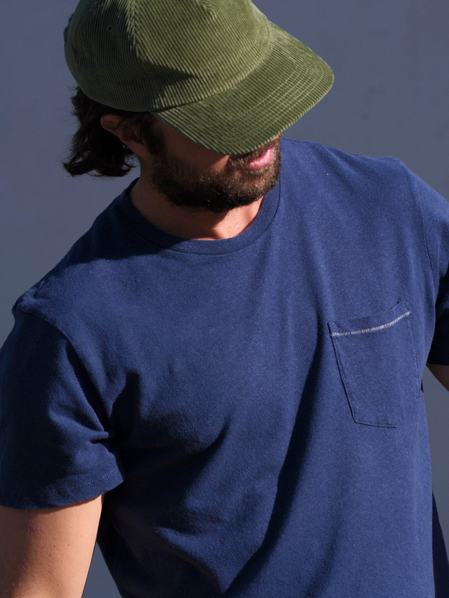 Hemp Pocket Tee - Denim Blue - Mollusk Surf Shop