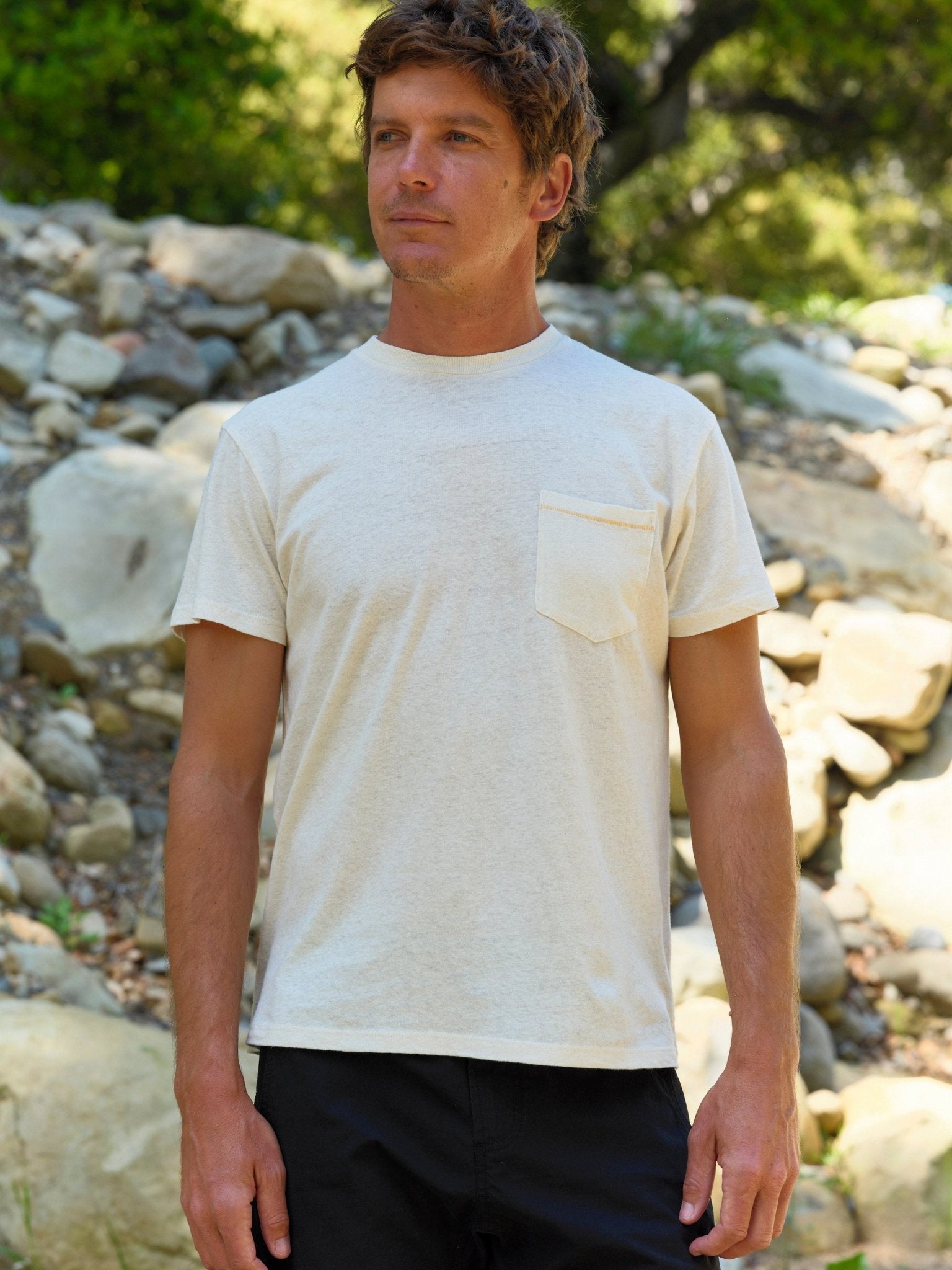 Hemp Pocket Tee - Denim Blue - Mollusk Surf Shop