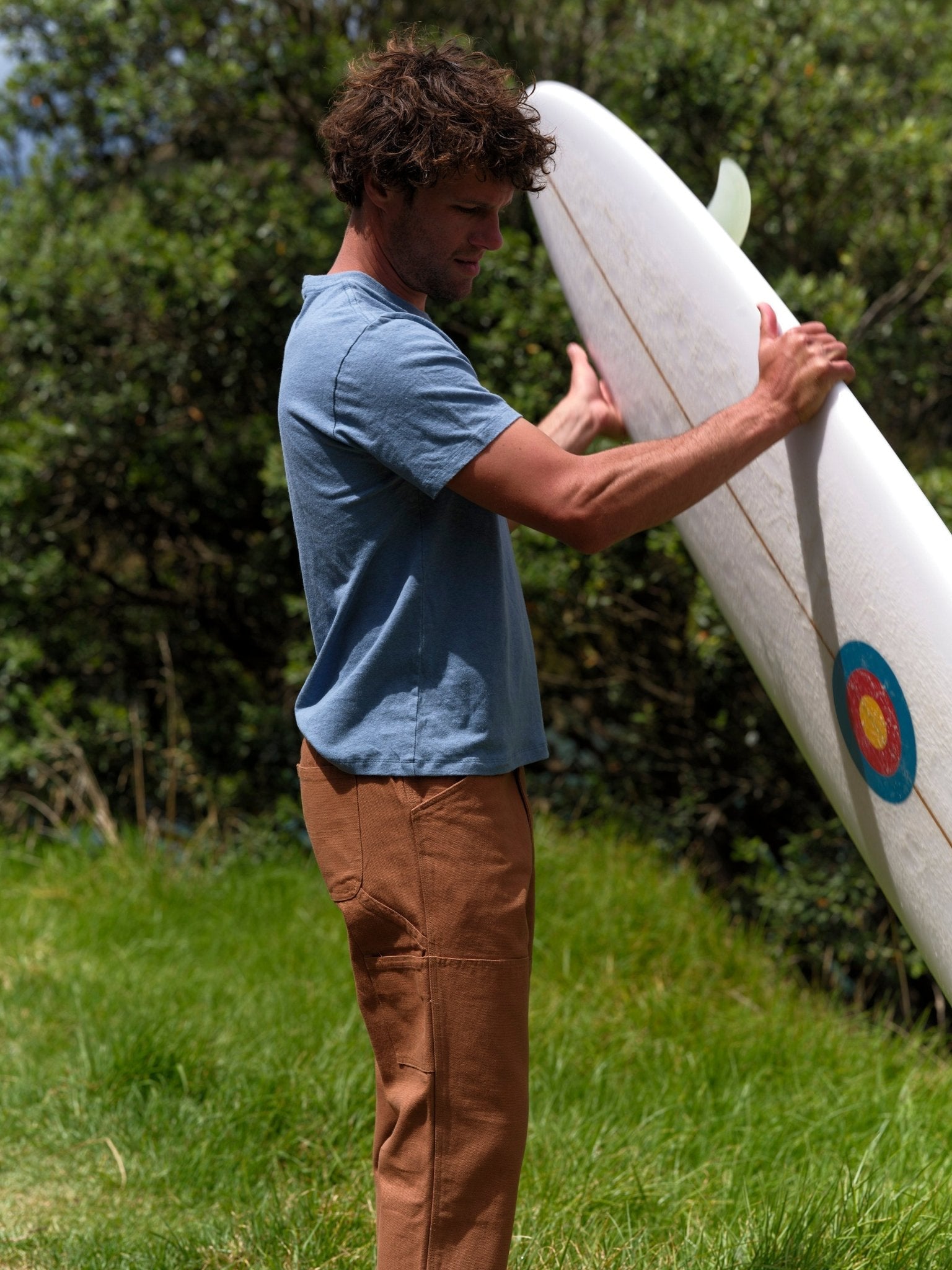 Hemp Pocket Tee - Denim Blue - Mollusk Surf Shop