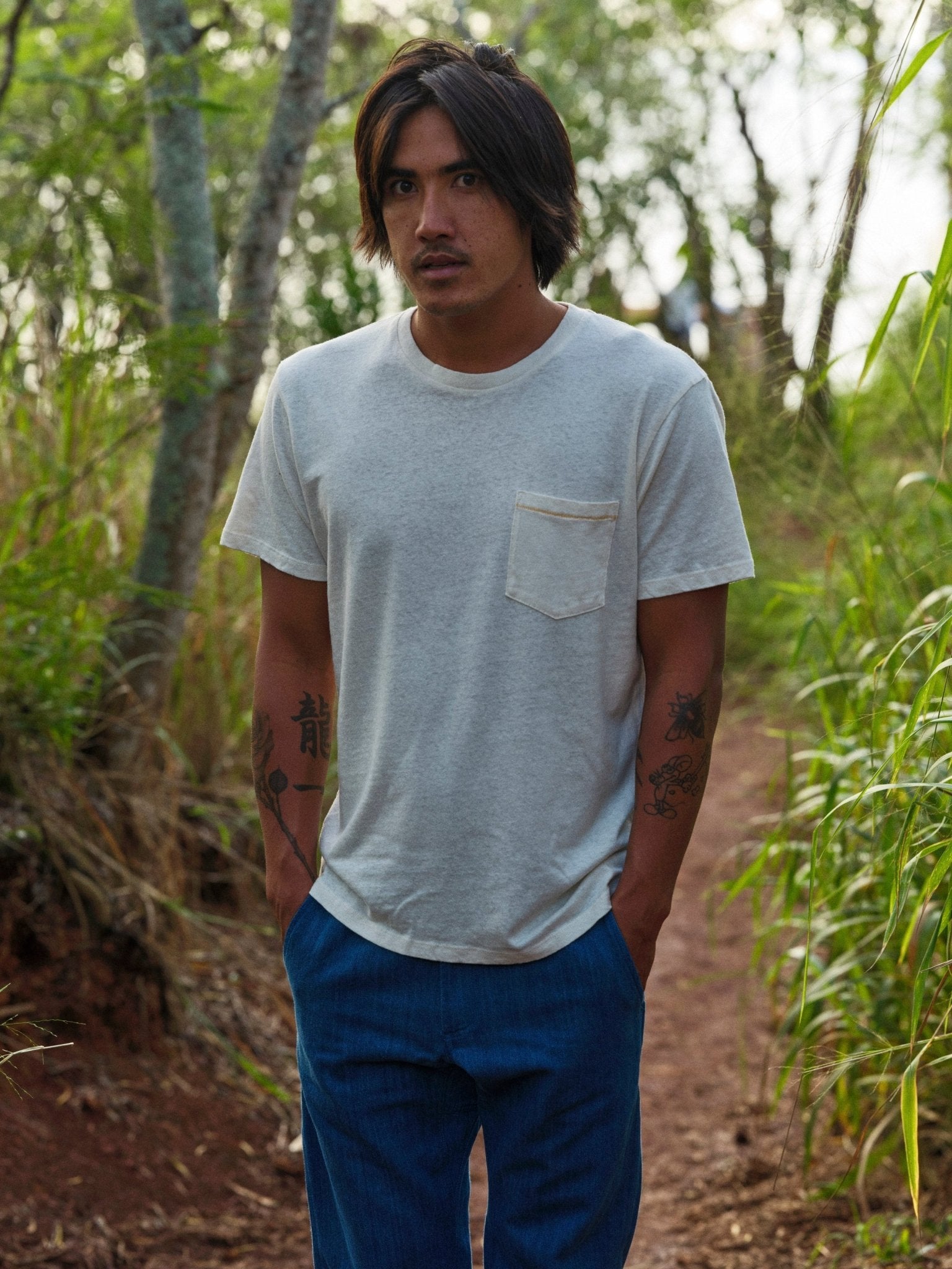 Hemp Pocket Tee - Natural - Mollusk Surf Shop