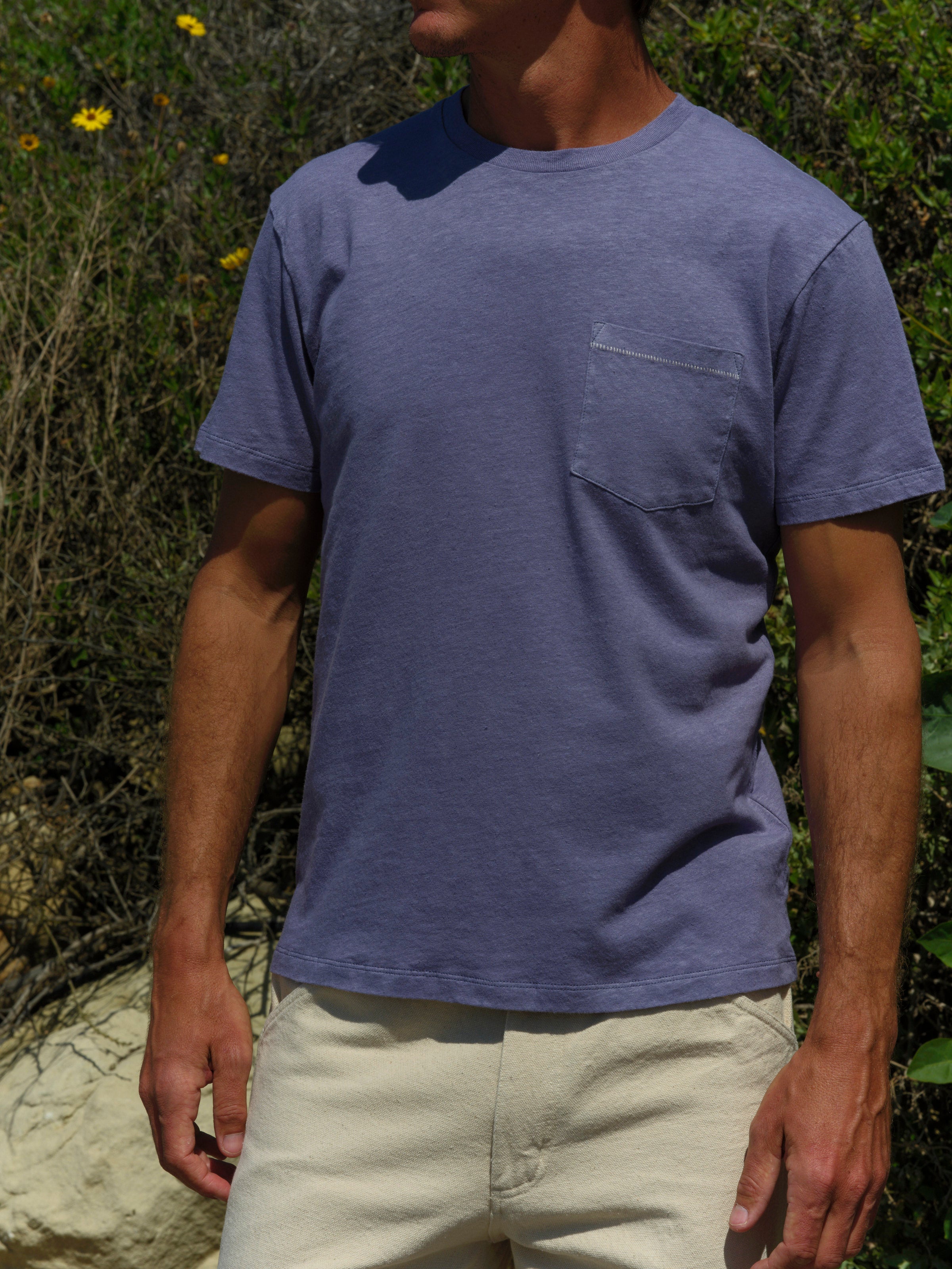 Hemp Pocket Tee - S - Mollusk Surf Shop