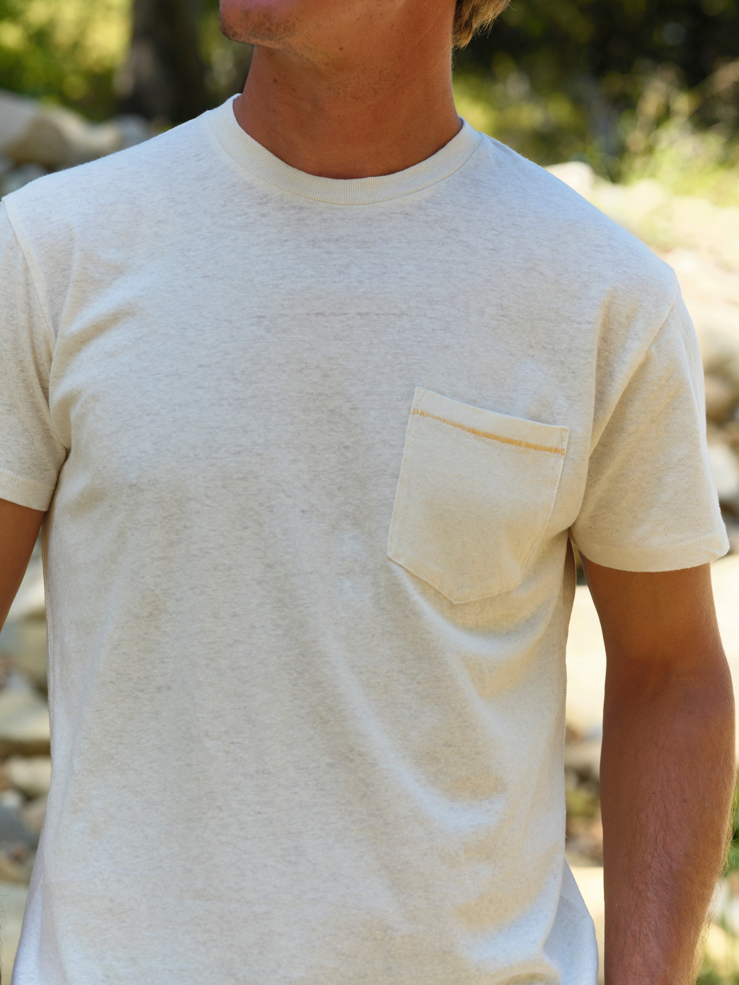 Hemp Pocket Tee - S - Mollusk Surf Shop