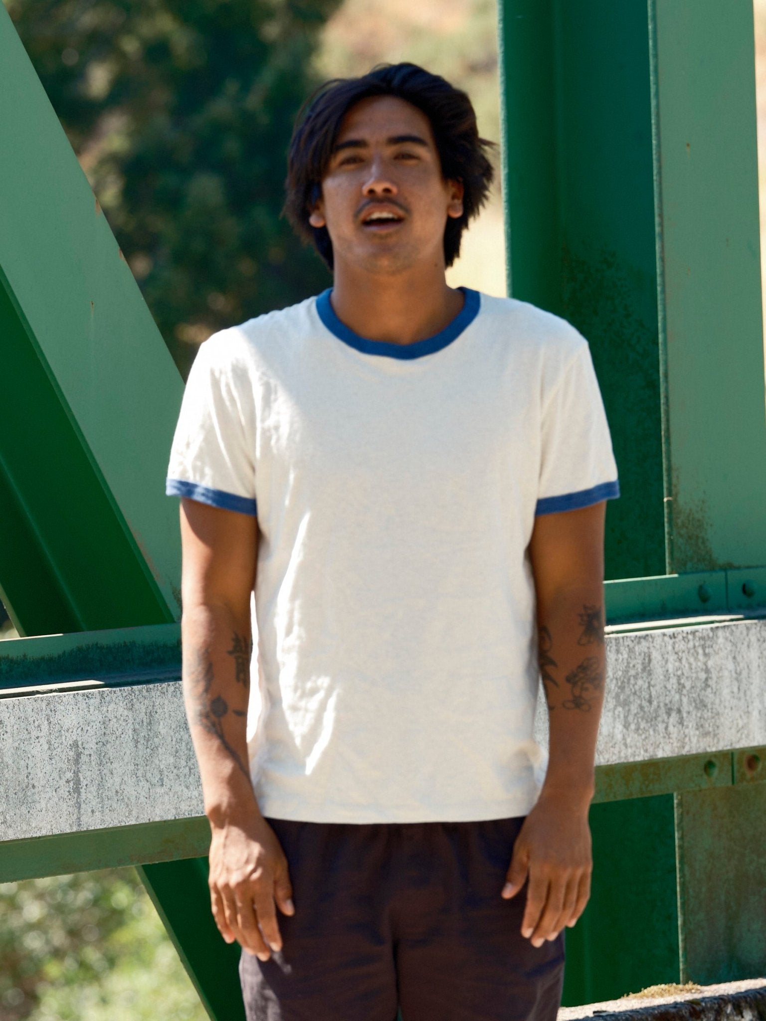 Hemp Ringer Tee - Navy - Mollusk Surf Shop