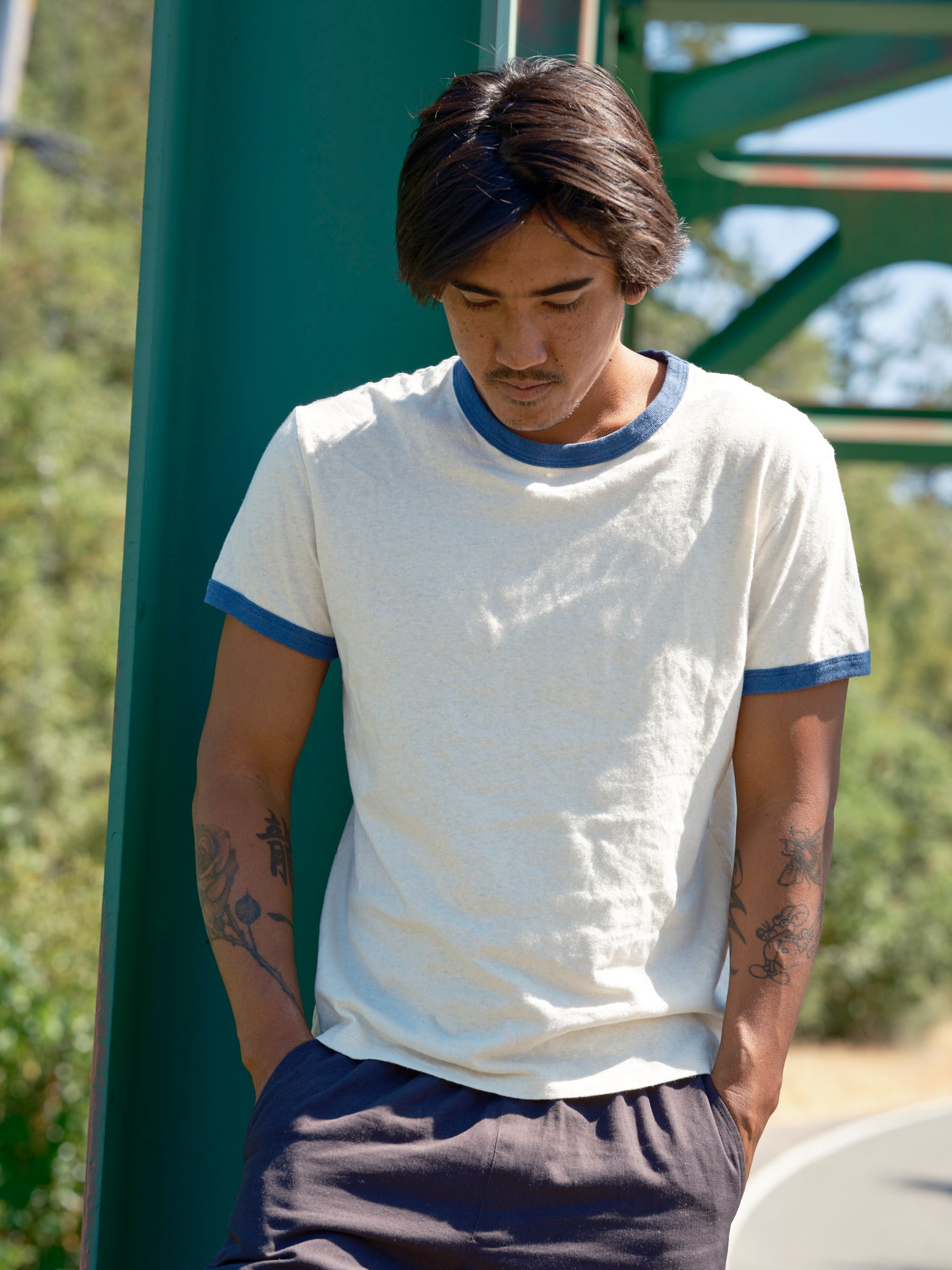Hemp Ringer Tee - S - Mollusk Surf Shop