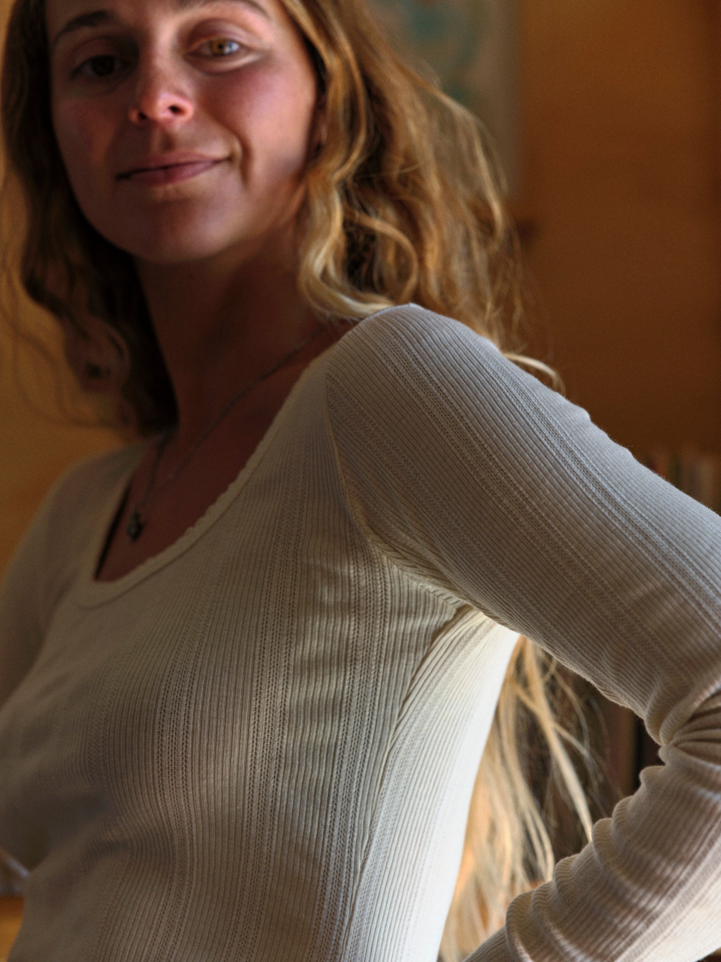 Long Sleeve Pointelle Tee - XS - Mollusk Surf Shop