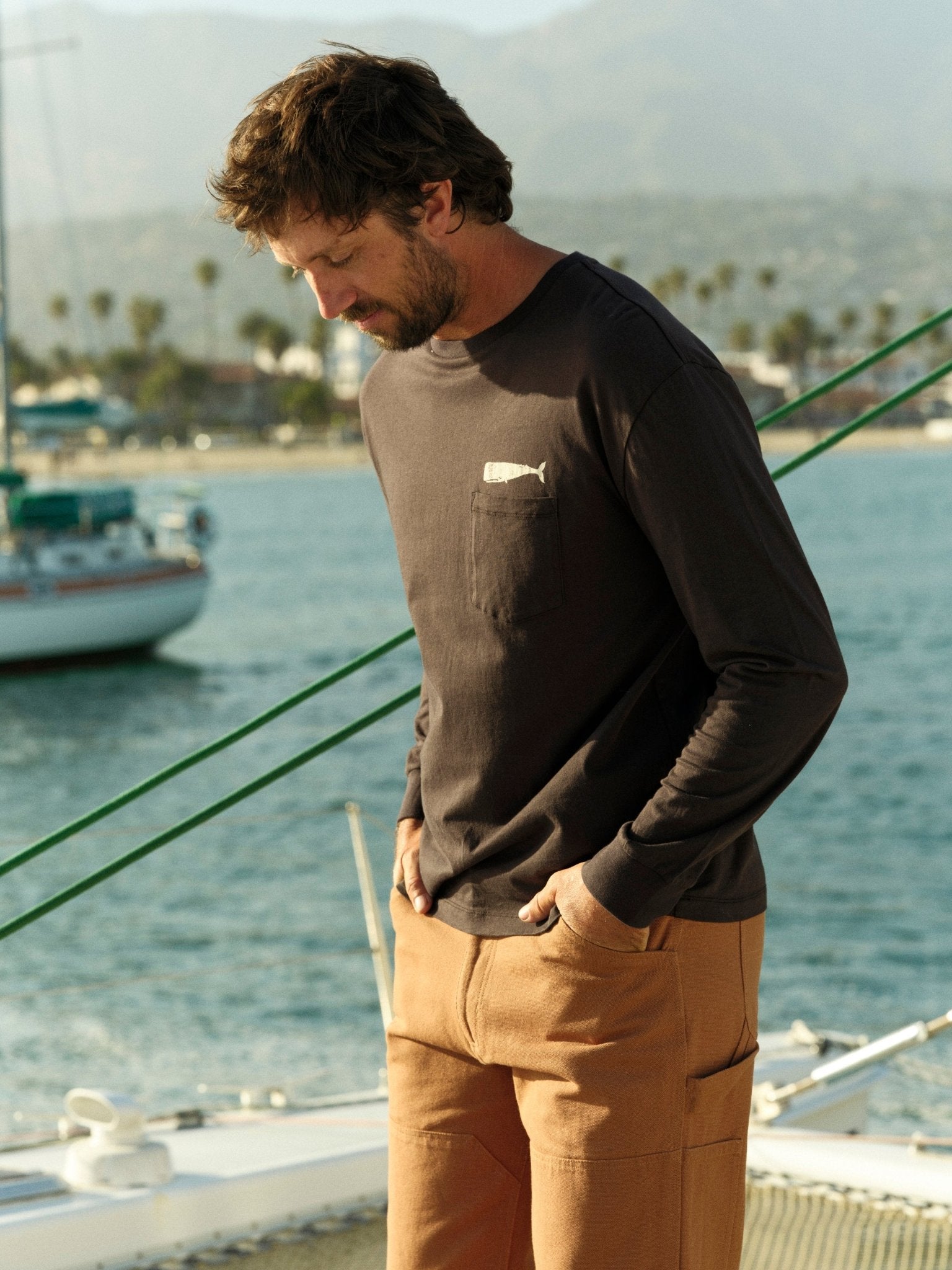 Olde Whale Long Sleeve - S - Mollusk Surf Shop - description