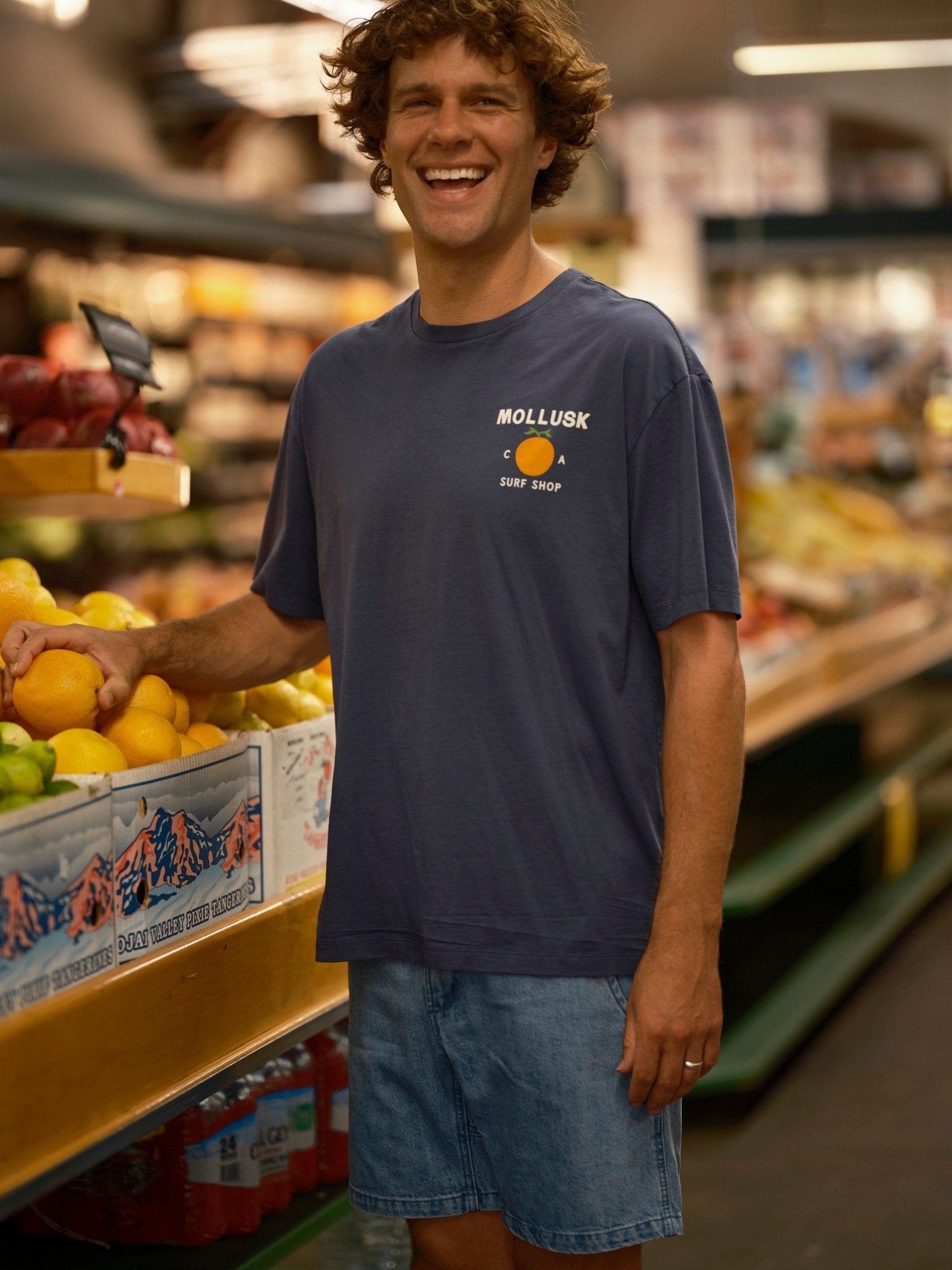 Orange Tee - S - Mollusk Surf Shop
