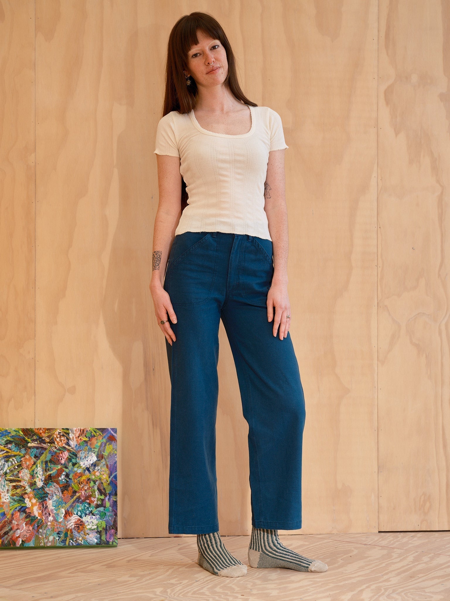 Pointelle Tee - Natural - Mollusk Surf Shop