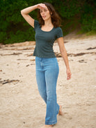 Pointelle Tee - XS - Mollusk Surf Shop
