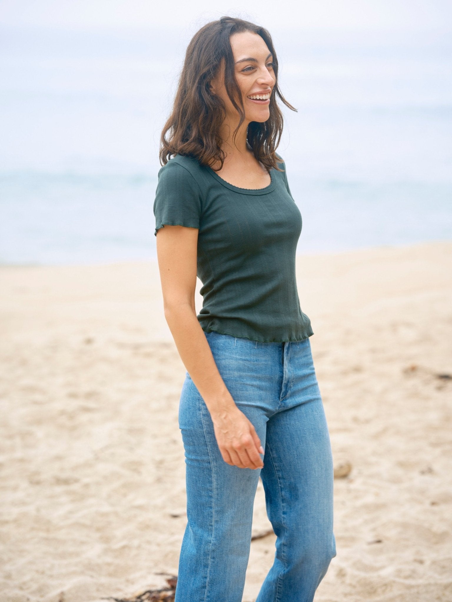 Pointelle Tee - XS - Mollusk Surf Shop
