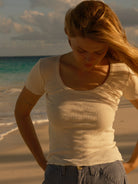 Pointelle Tee - XS - Mollusk Surf Shop