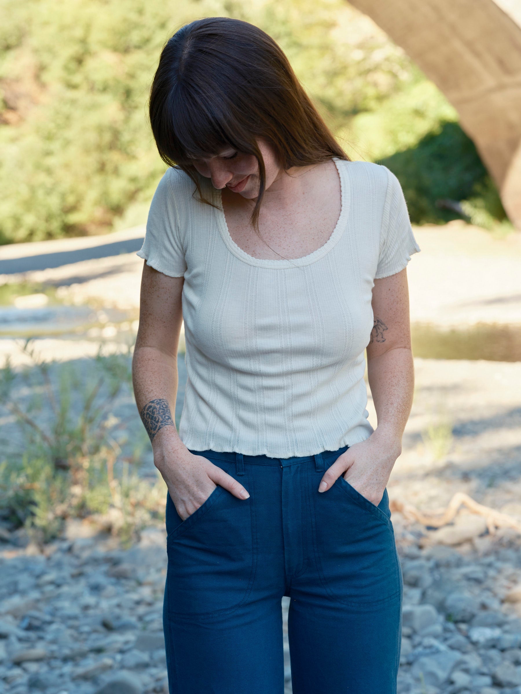 Pointelle Tee - XS - Mollusk Surf Shop