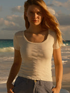 Pointelle Tee - XS - Mollusk Surf Shop