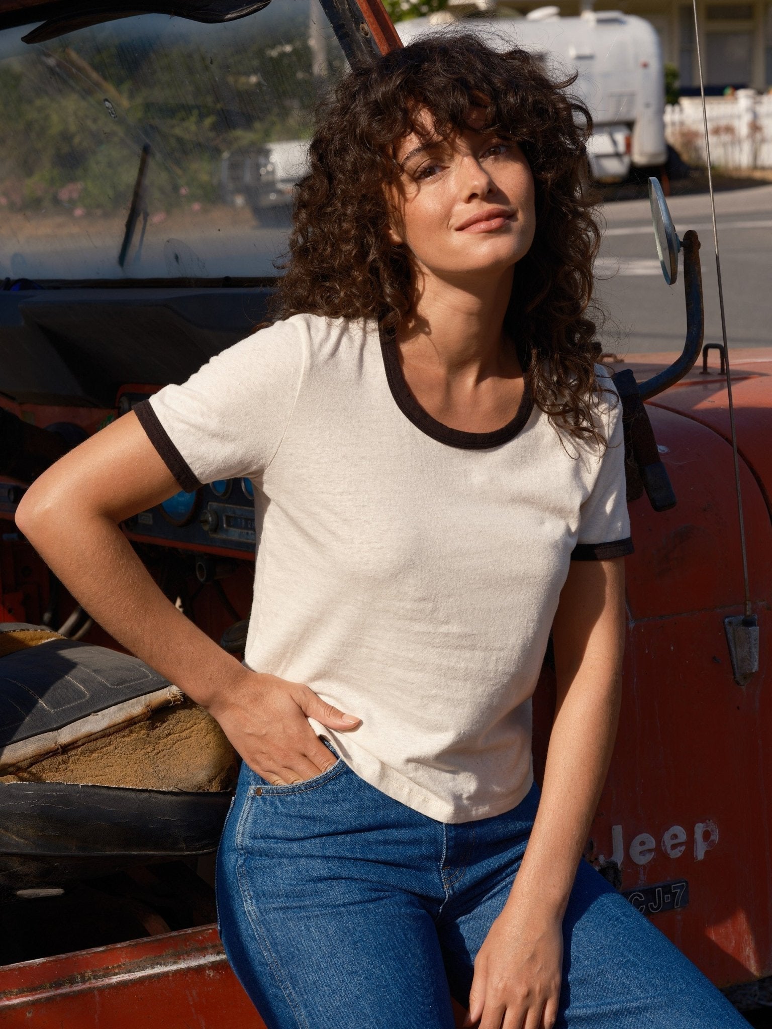 Ringer Tee - Heathered Raspberry - Mollusk Surf Shop