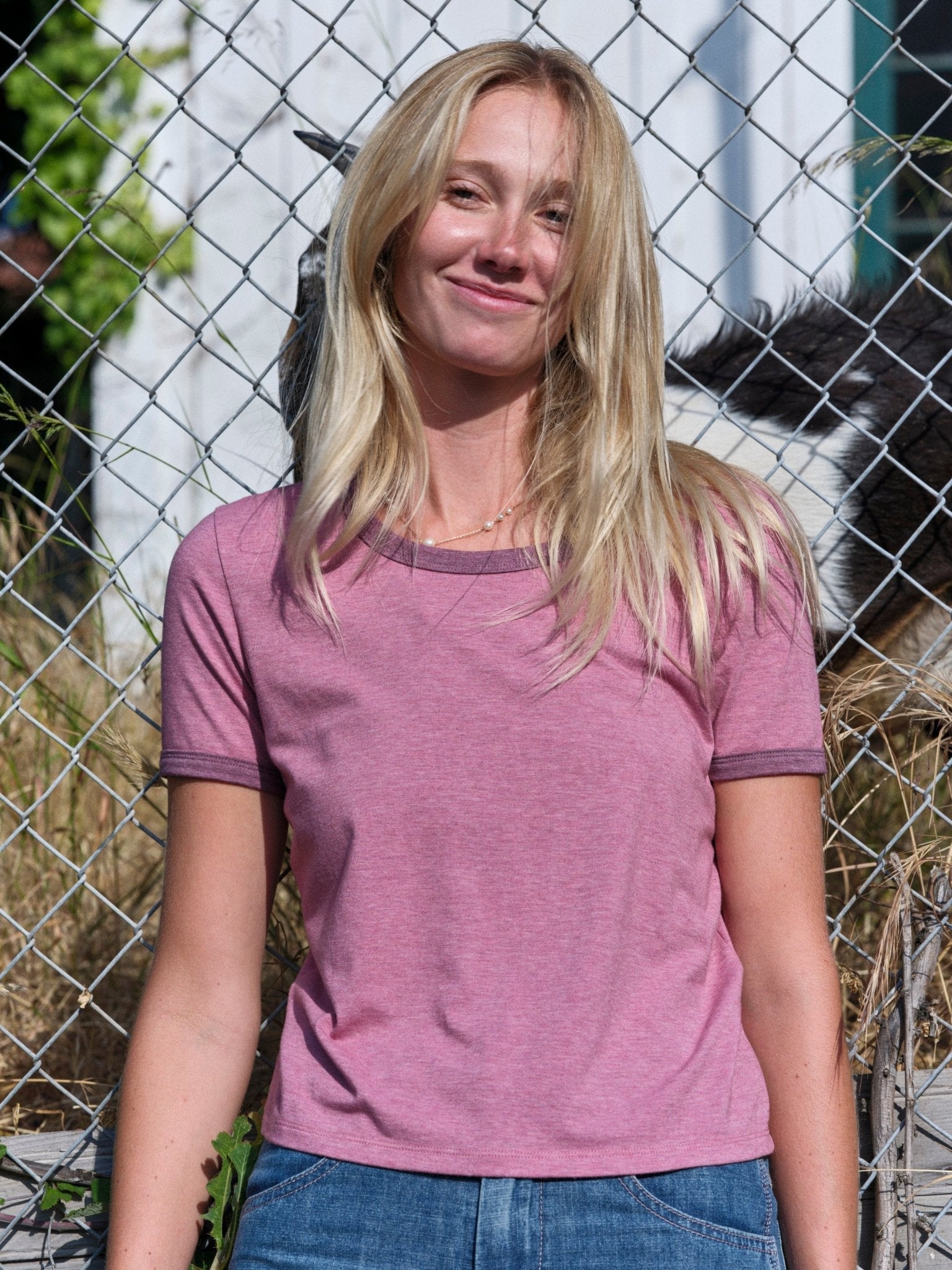 Ringer Tee - Heathered Raspberry - Mollusk Surf Shop