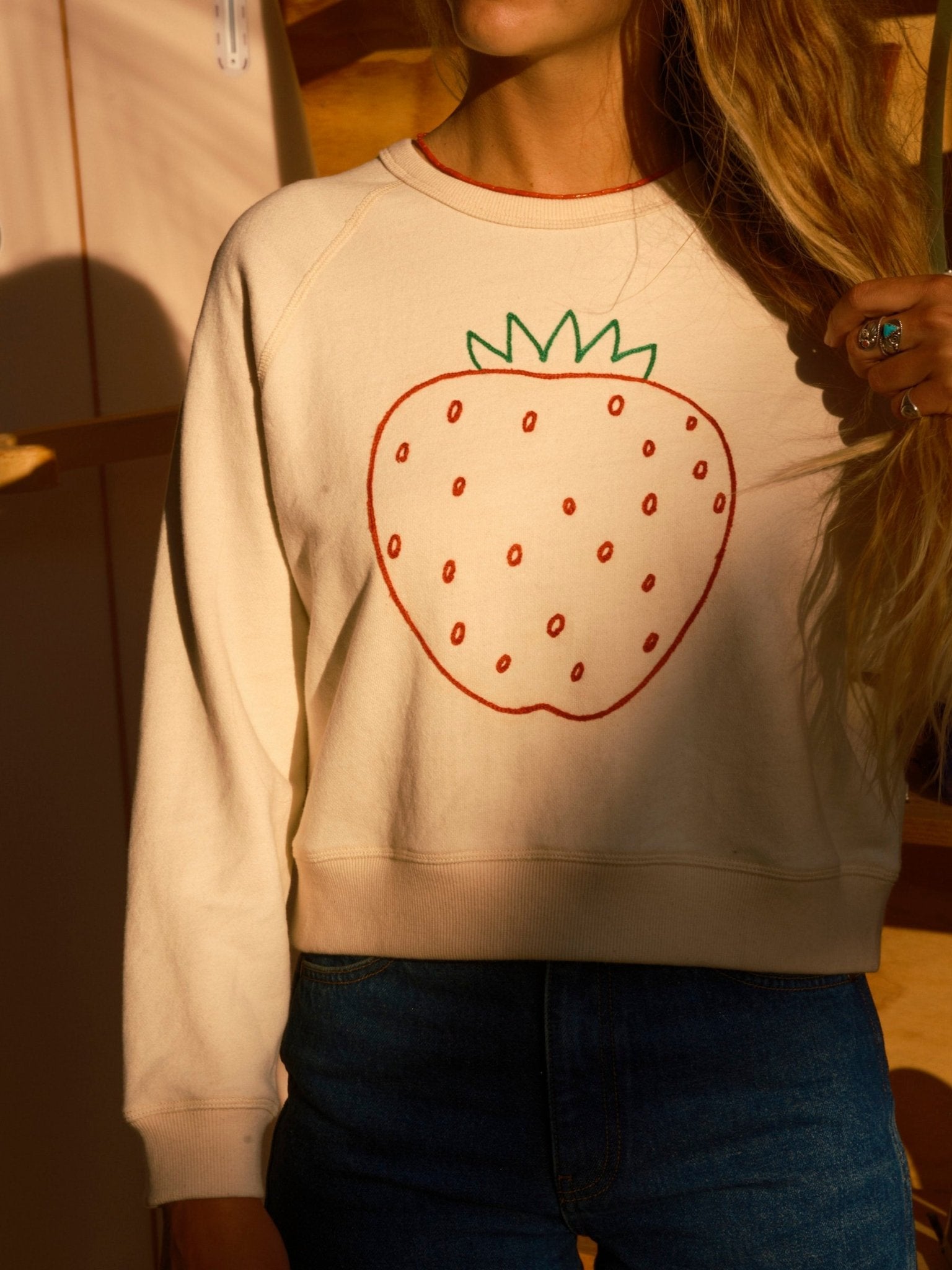Strawberry Sweatshirt - XS - Mollusk Surf Shop
