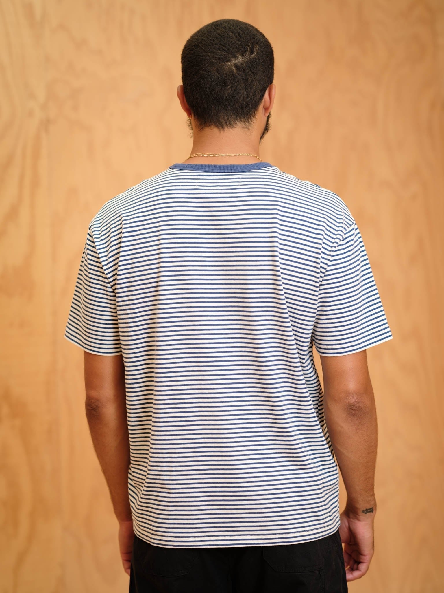 Striped Heavy Tee - Natural Green - Mollusk Surf Shop