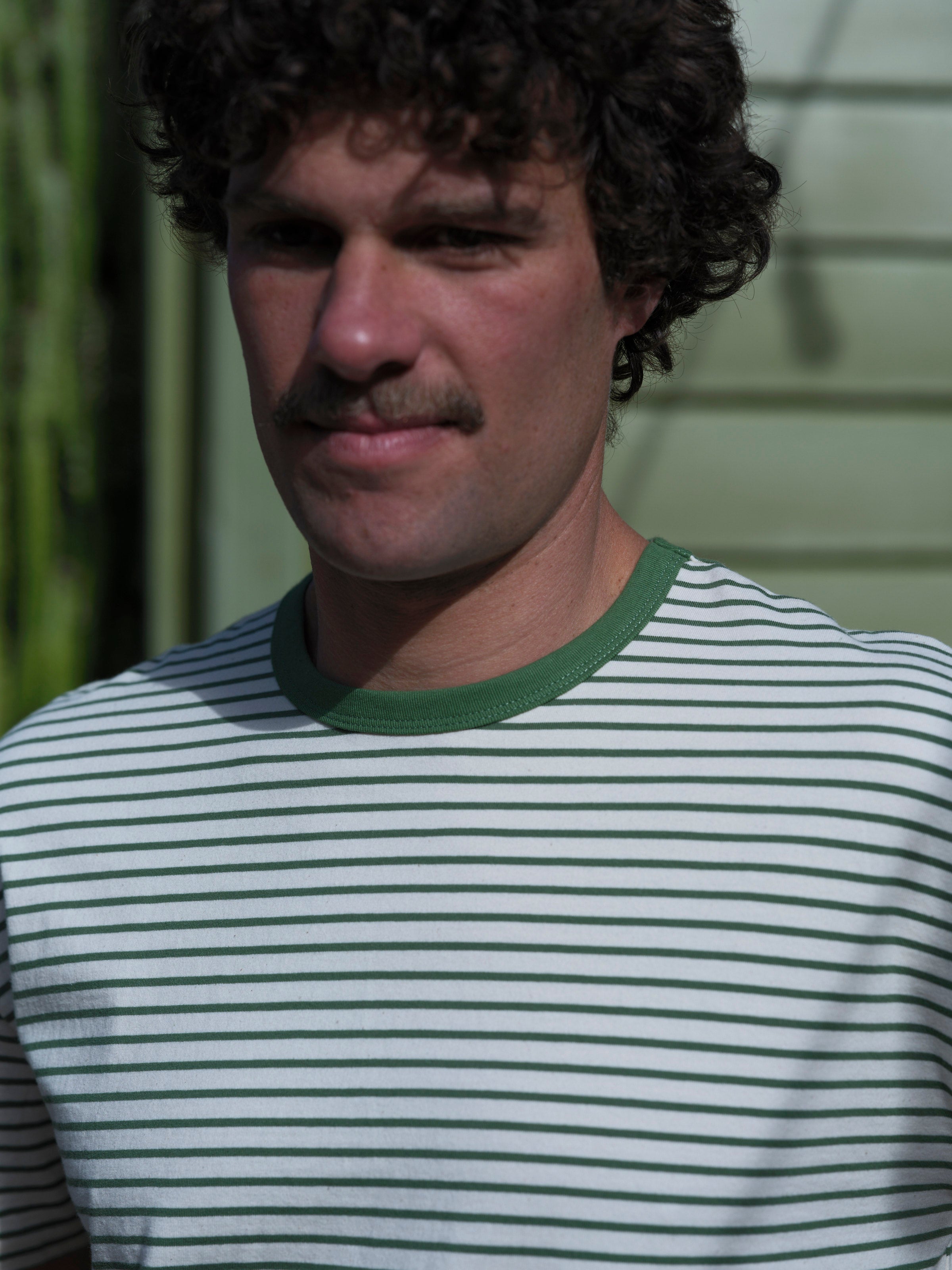 Striped Heavy Tee - S - Mollusk Surf Shop - description