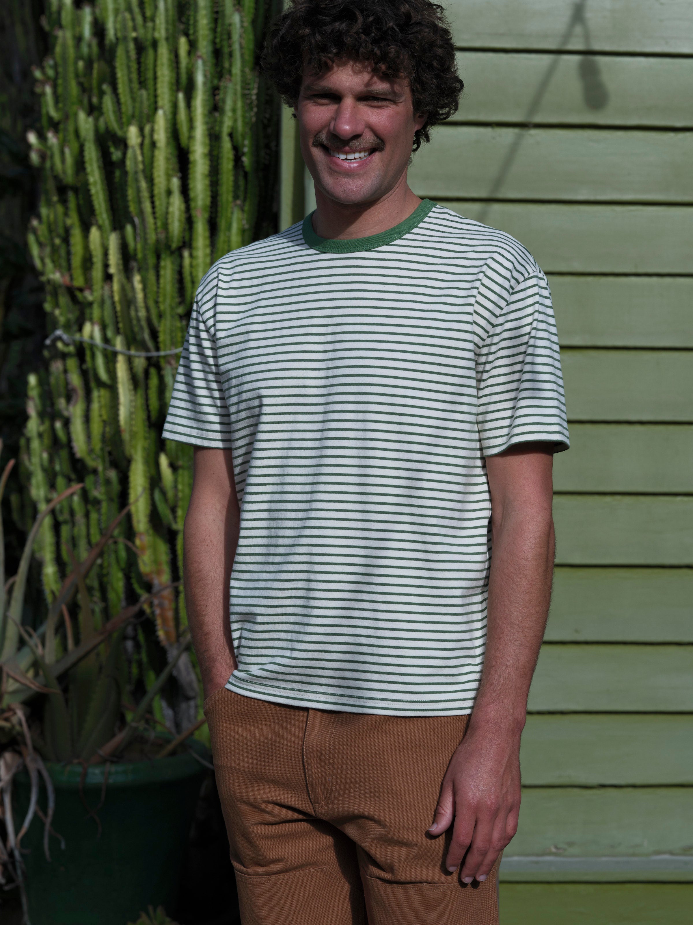 Striped Heavy Tee - S - Mollusk Surf Shop