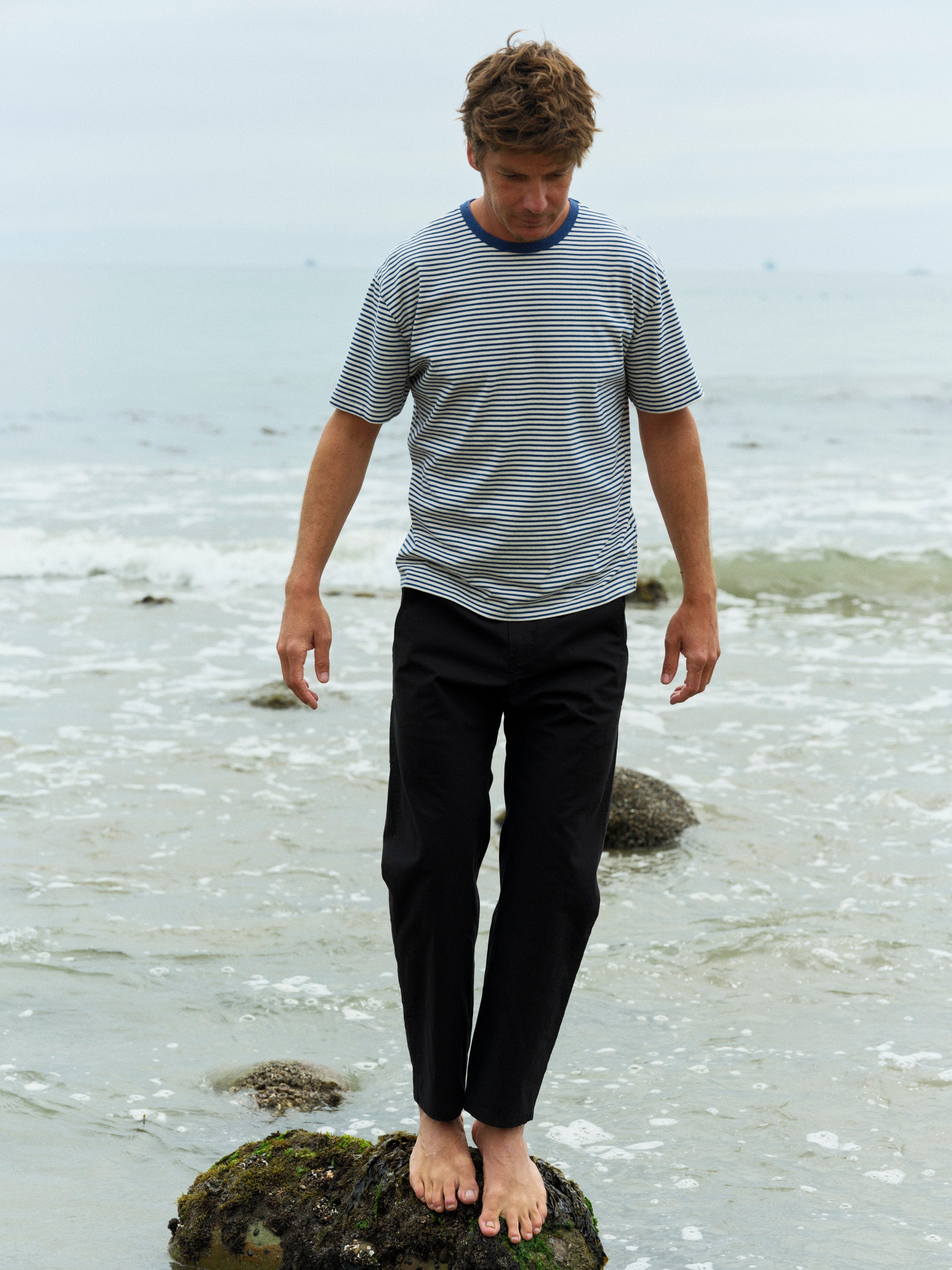 Striped Heavy Tee - S - Mollusk Surf Shop