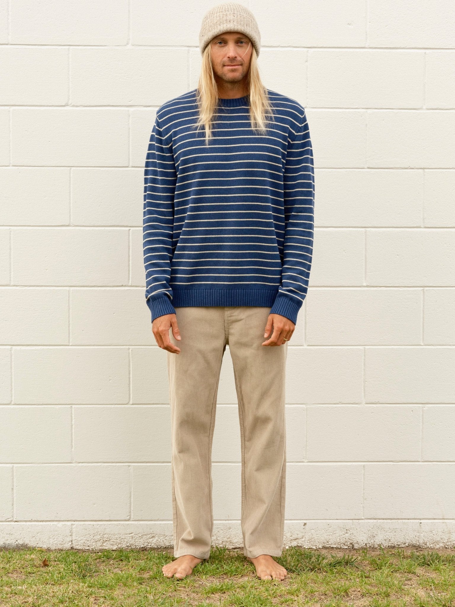 Striped Linen Sweater - S - Mollusk Surf Shop