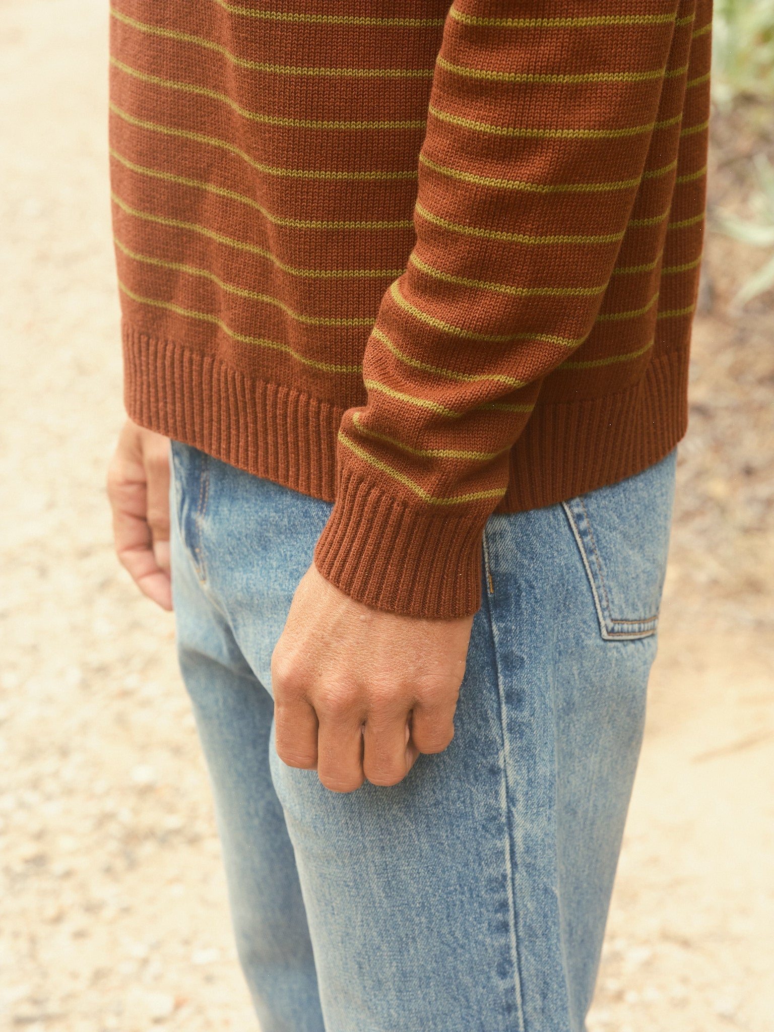 Striped Linen Sweater - S - Mollusk Surf Shop